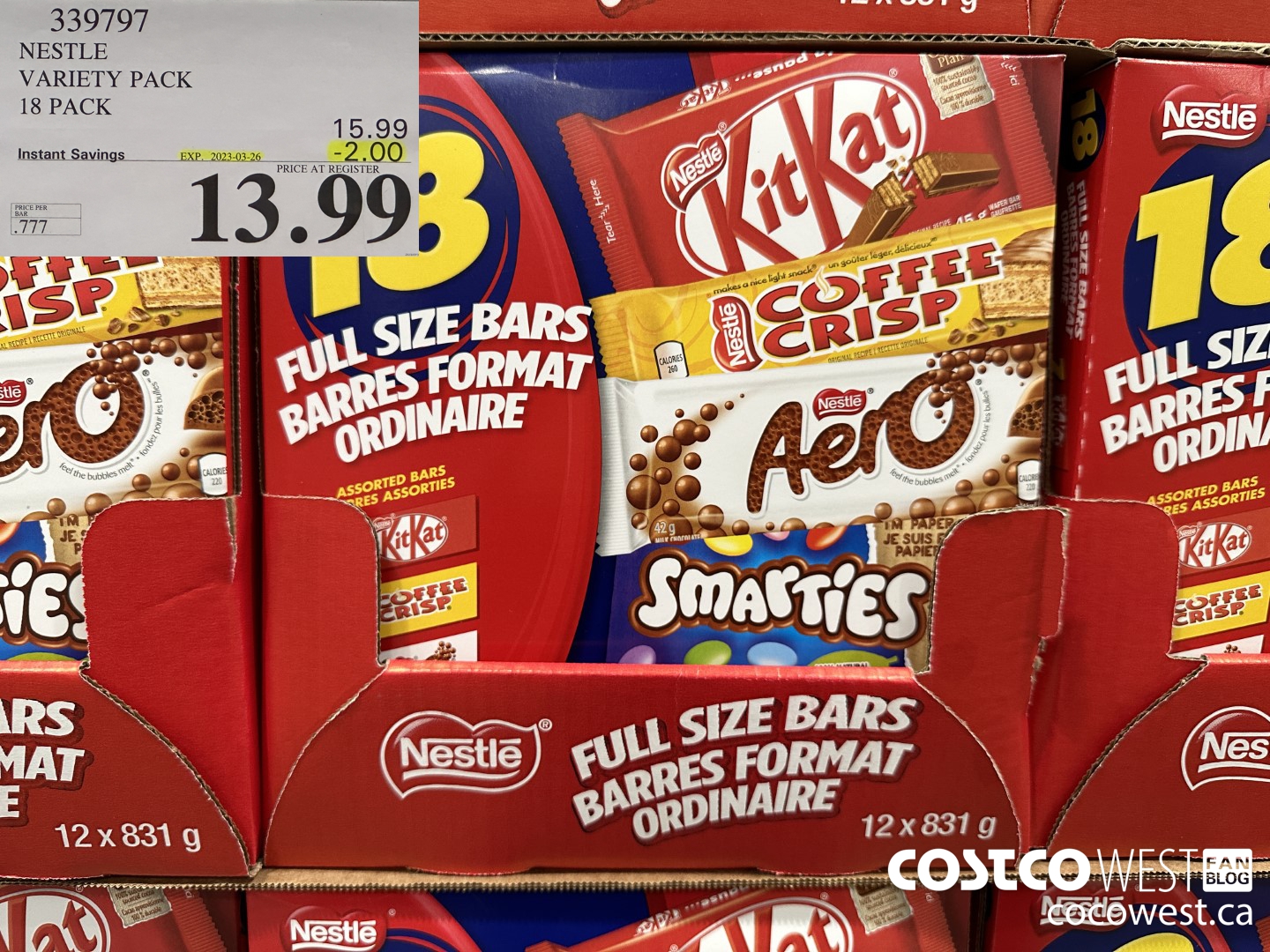 339797 NESTLE VARIETY PACK PACK OF 18 ($2.00 INSTANT SAVINGS EXPIRES ON 2023-03-26) $13.99