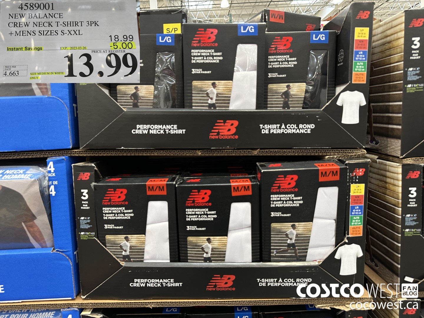 4589001 NEW BALANCE CREW NECK T-SHIRT 3PK MENS SIZES M-XXL ($5.00 INSTANT SAVINGS EXPIRES ON 2023-03-26) $13.99