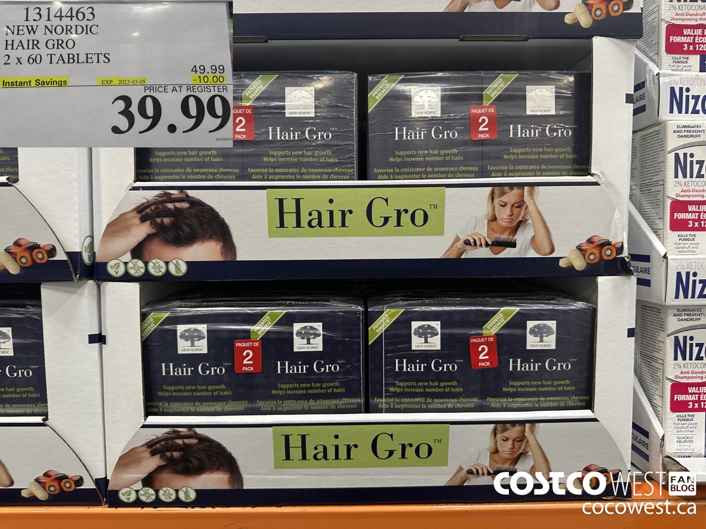 1314463 NEW NORDIC HAIR GRO 2 X 60 TABLETS ($10.00 INSTANT SAVINGS EXPIRES ON 2023-03-05) $39.99