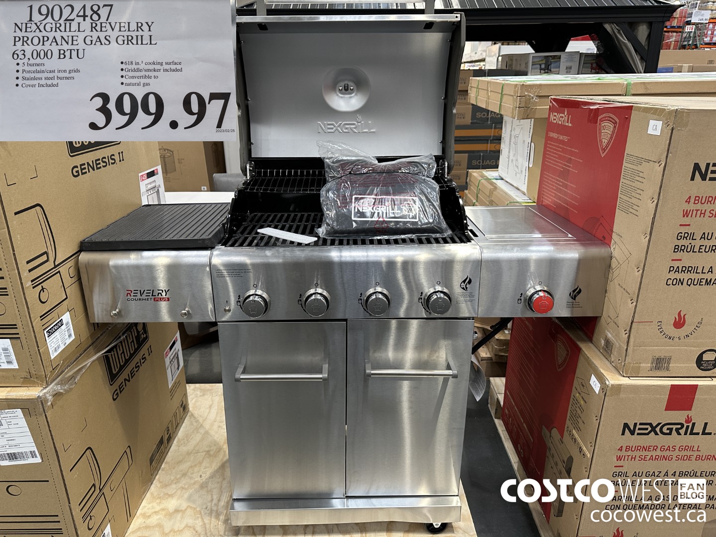 1902487 NEXGRILL REVELRY PROPANE GAS GRILL 63,000 BTU $399.97