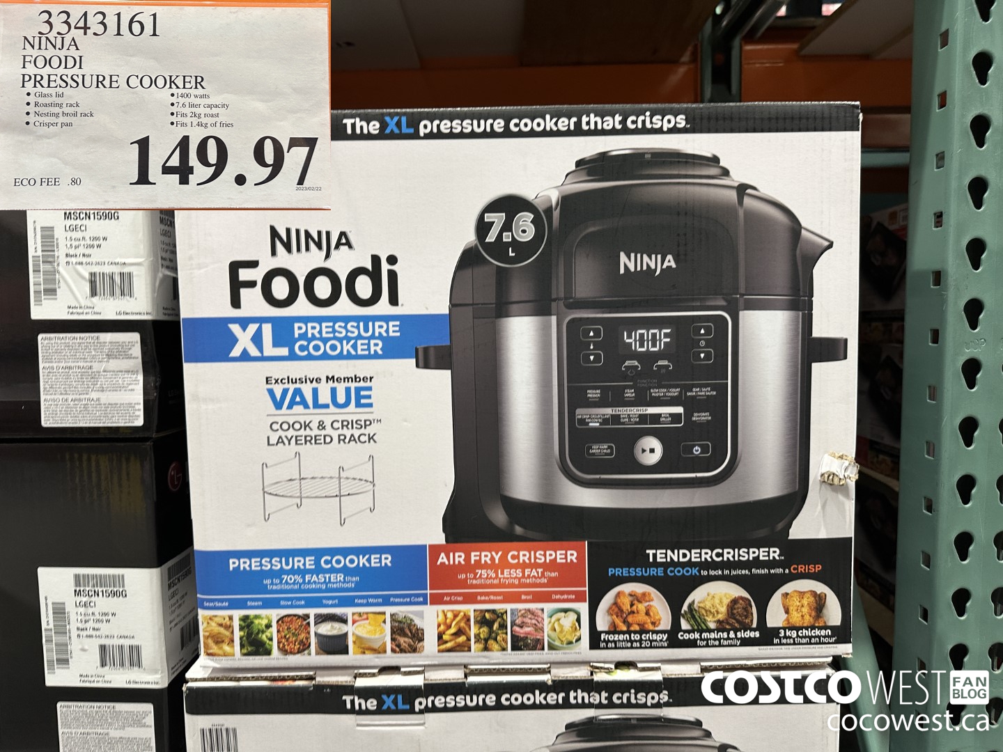 3343161 NINJA FOODI PRESSURE COOKER $149.97