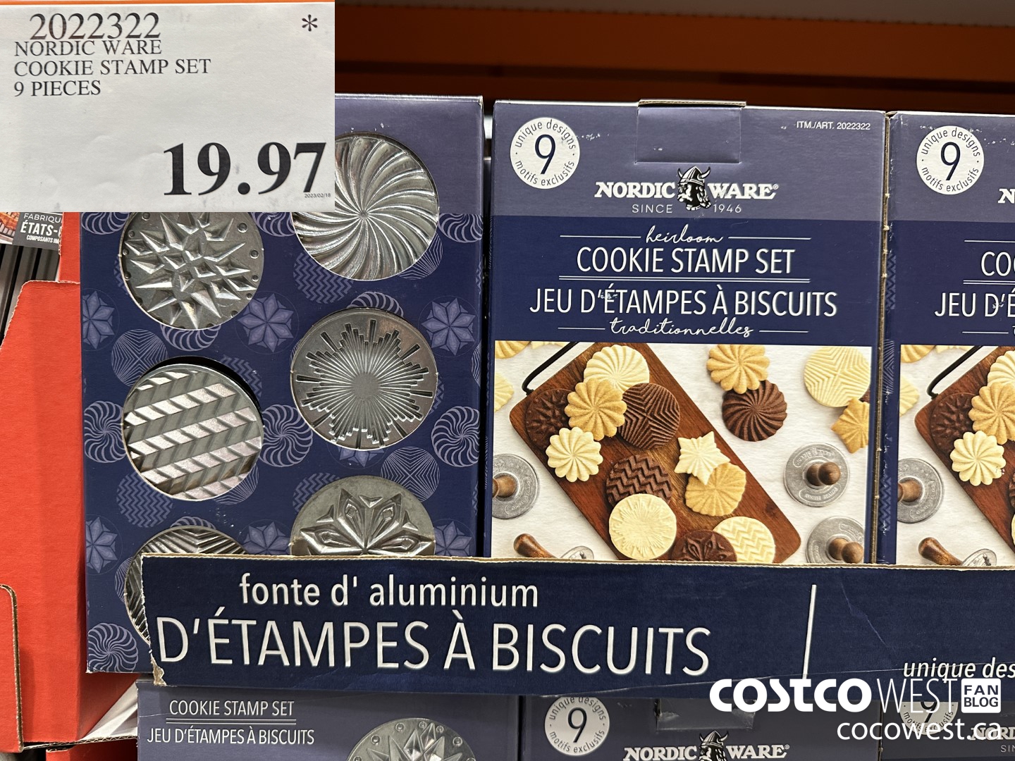 2022322 NORDIC WARE COOKIE STAMP SET 9 PIECES $19.97