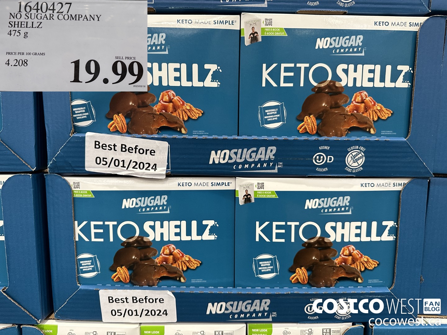 1640427 NO SUGAR COMPANY KETO SHELLZ 475 G $19.99