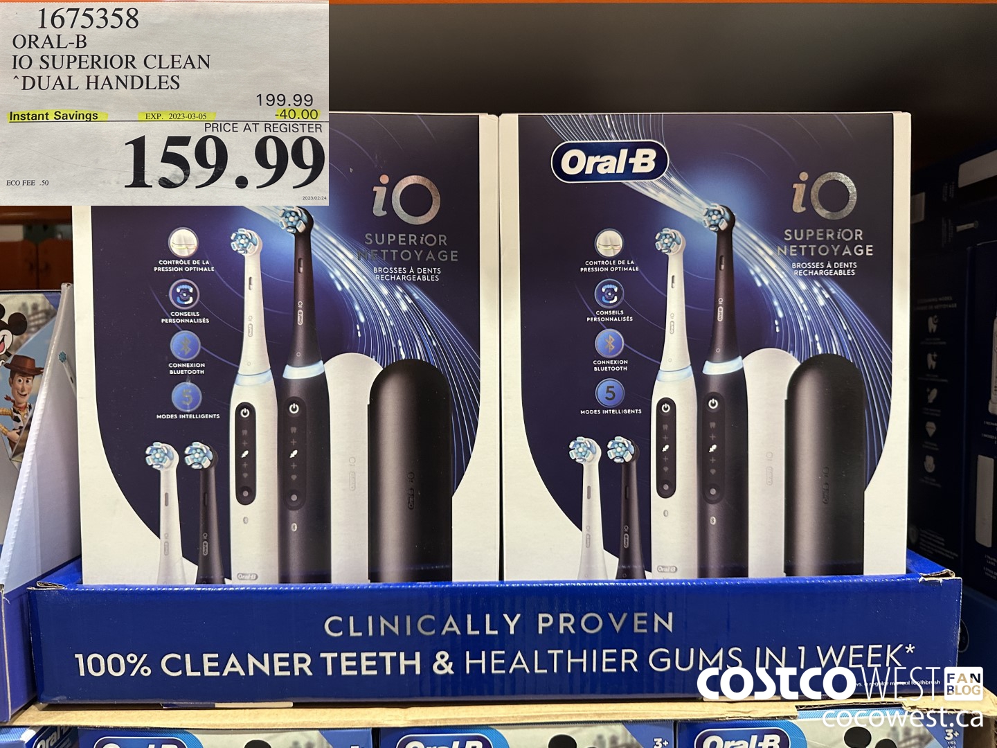 1675358 ORAL-B IO SUPERIOR CLEAN DUAL HANDLES ($40.00 INSTANT SAVINGS EXPIRES ON 2023-03-05) $159.99