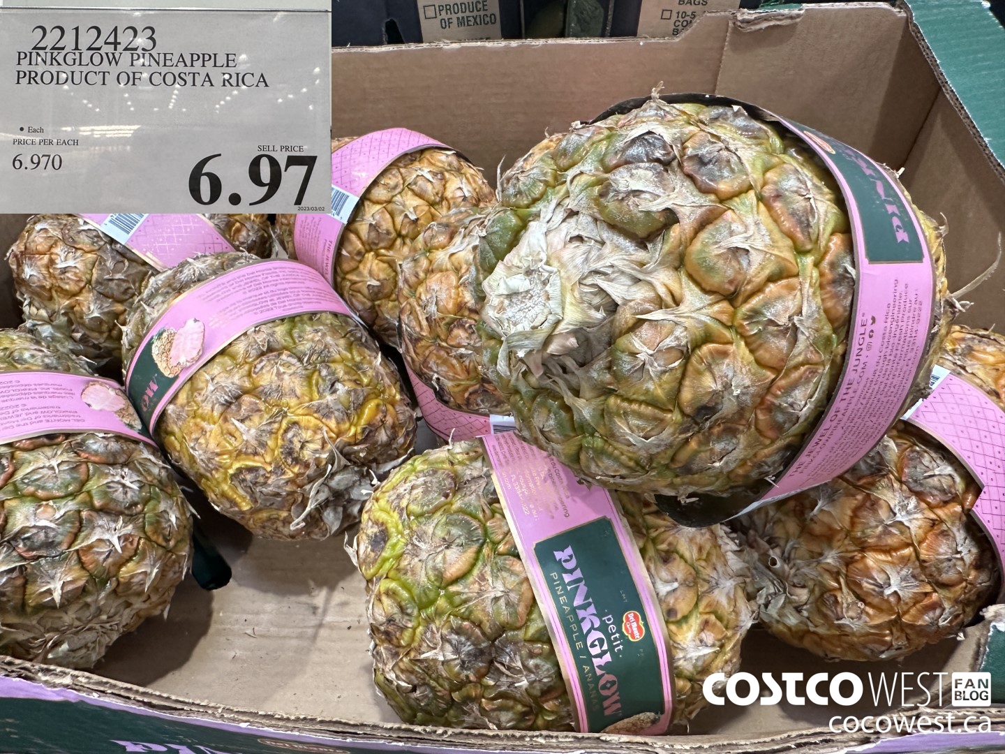 2212423 PINKGLOW PINEAPPLE PRODUCT OF COSTA RICA  $6.97