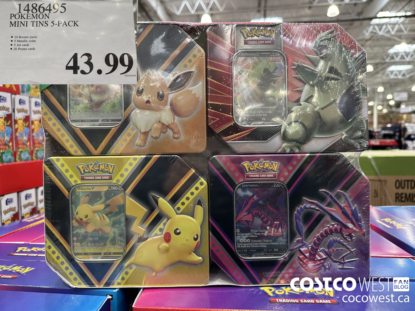 1486495 POKEMON MINI TINS 5-PACK $43.99