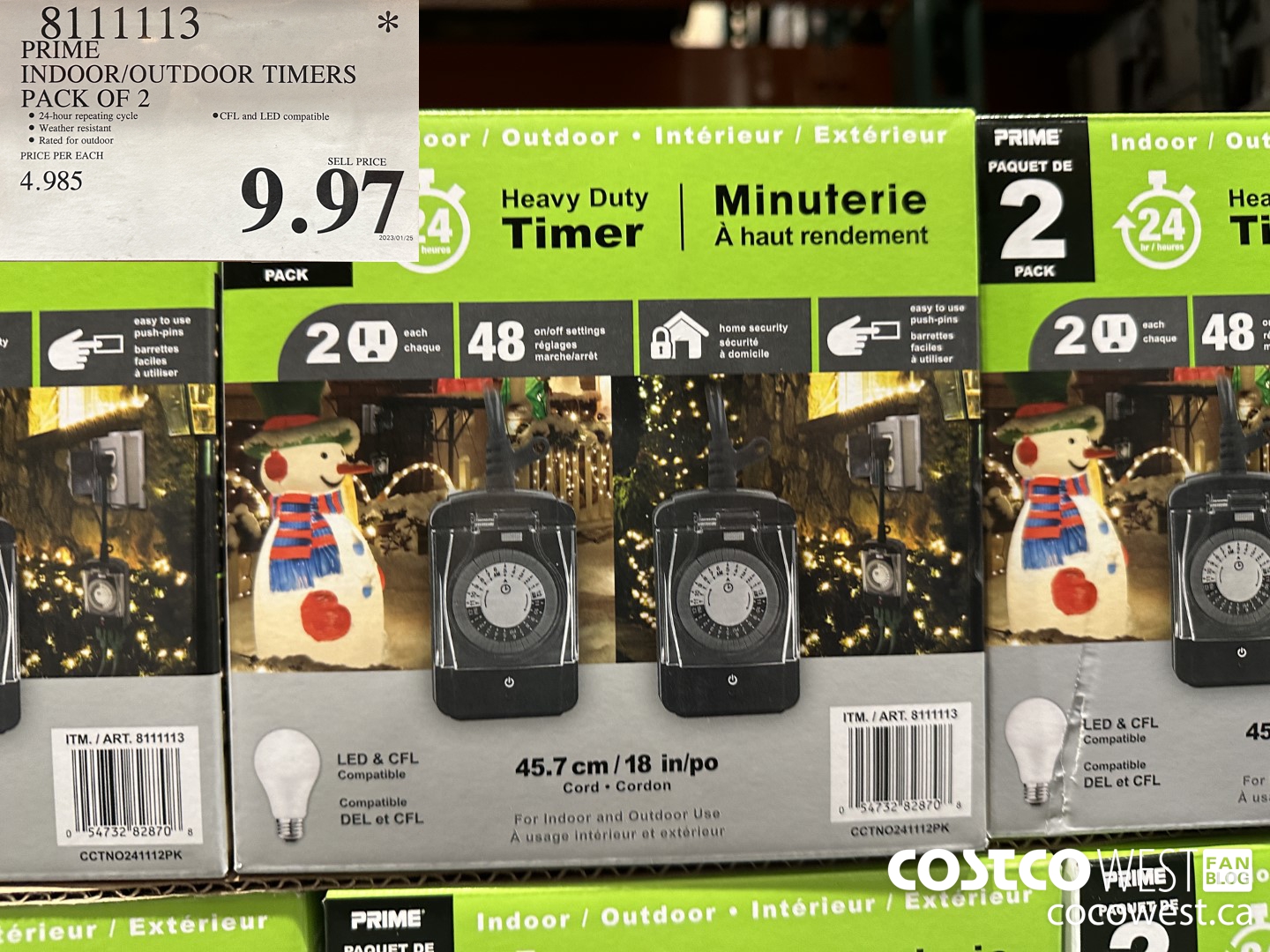 8111113 PRIME INDOOR/OUTDOOR TIMERS PACK OF 2 $9.97