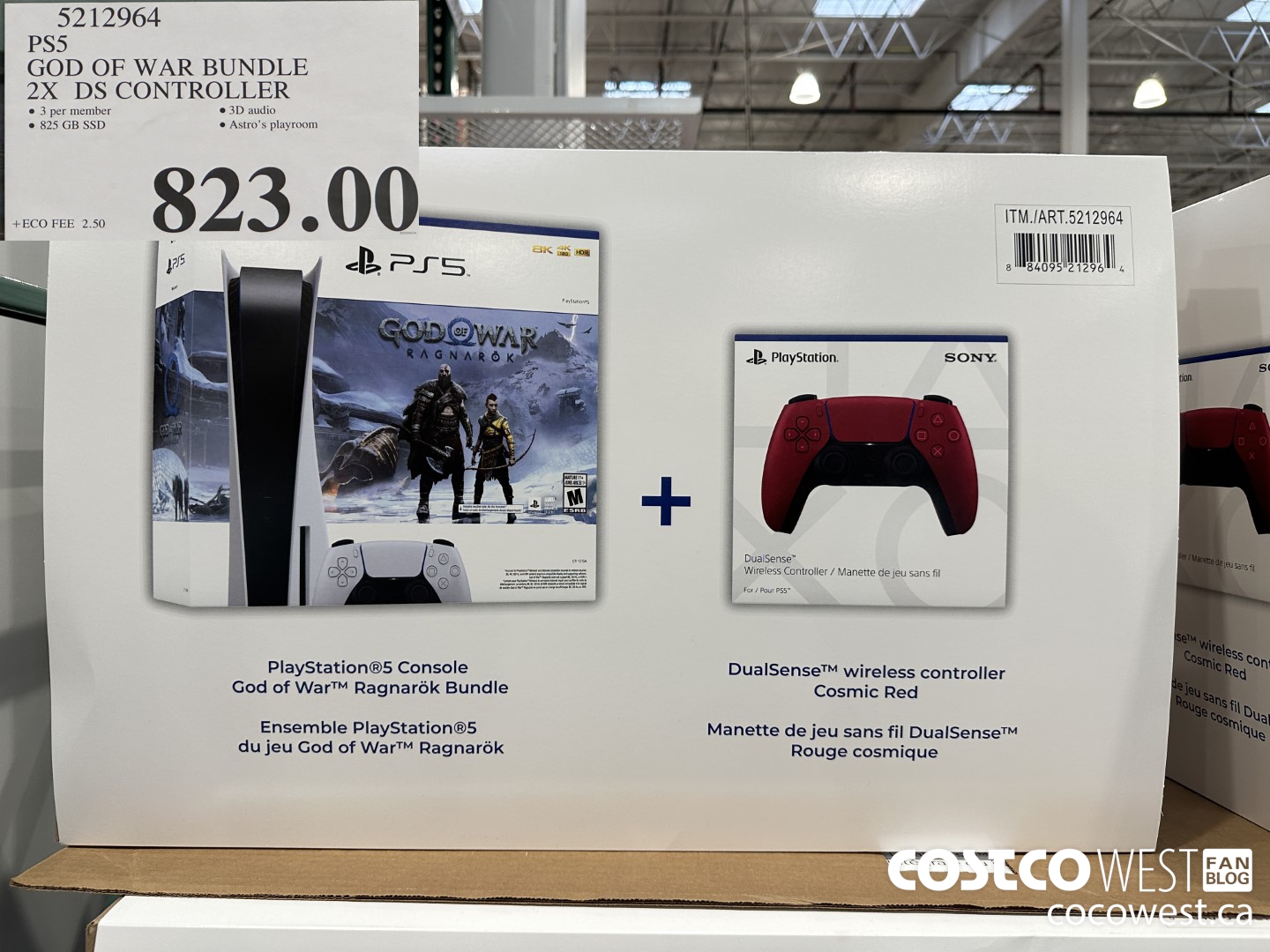 5212964 PS5 GOD OF WAR BUNDLE 2X DS CONTROLLER $823.00