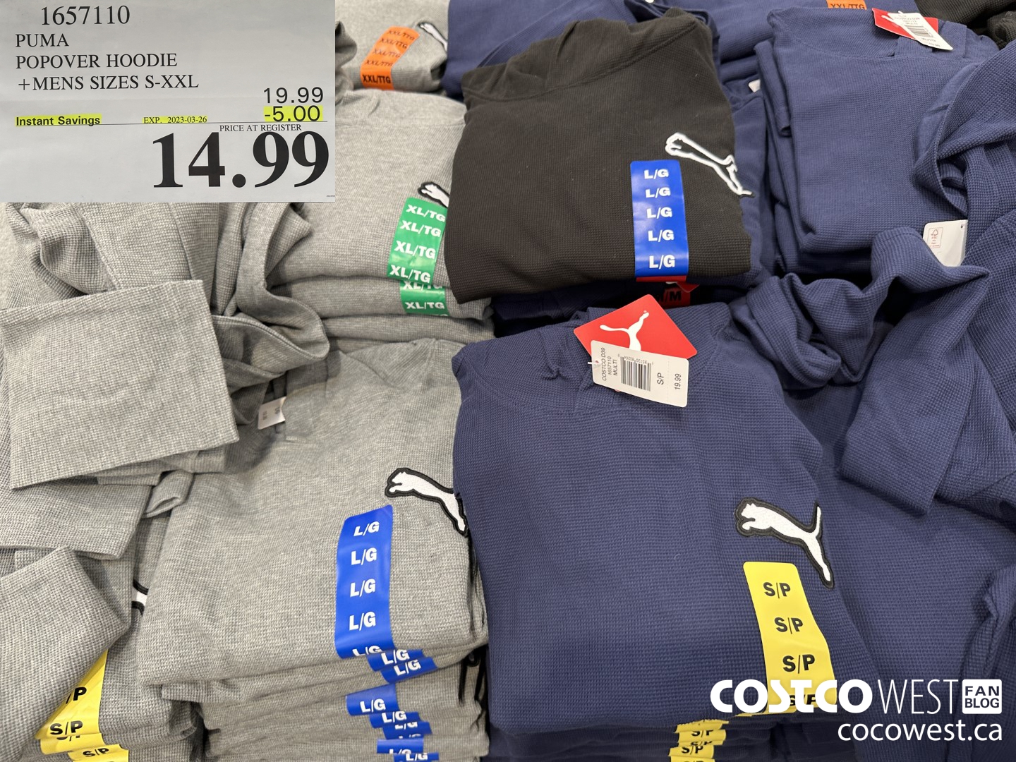 1657110 PUMA POPOVER HOODIE MENS SIZES S-XXL ($5.00 INSTANT SAVINGS EXPIRES ON 2023-03-26) $14.99