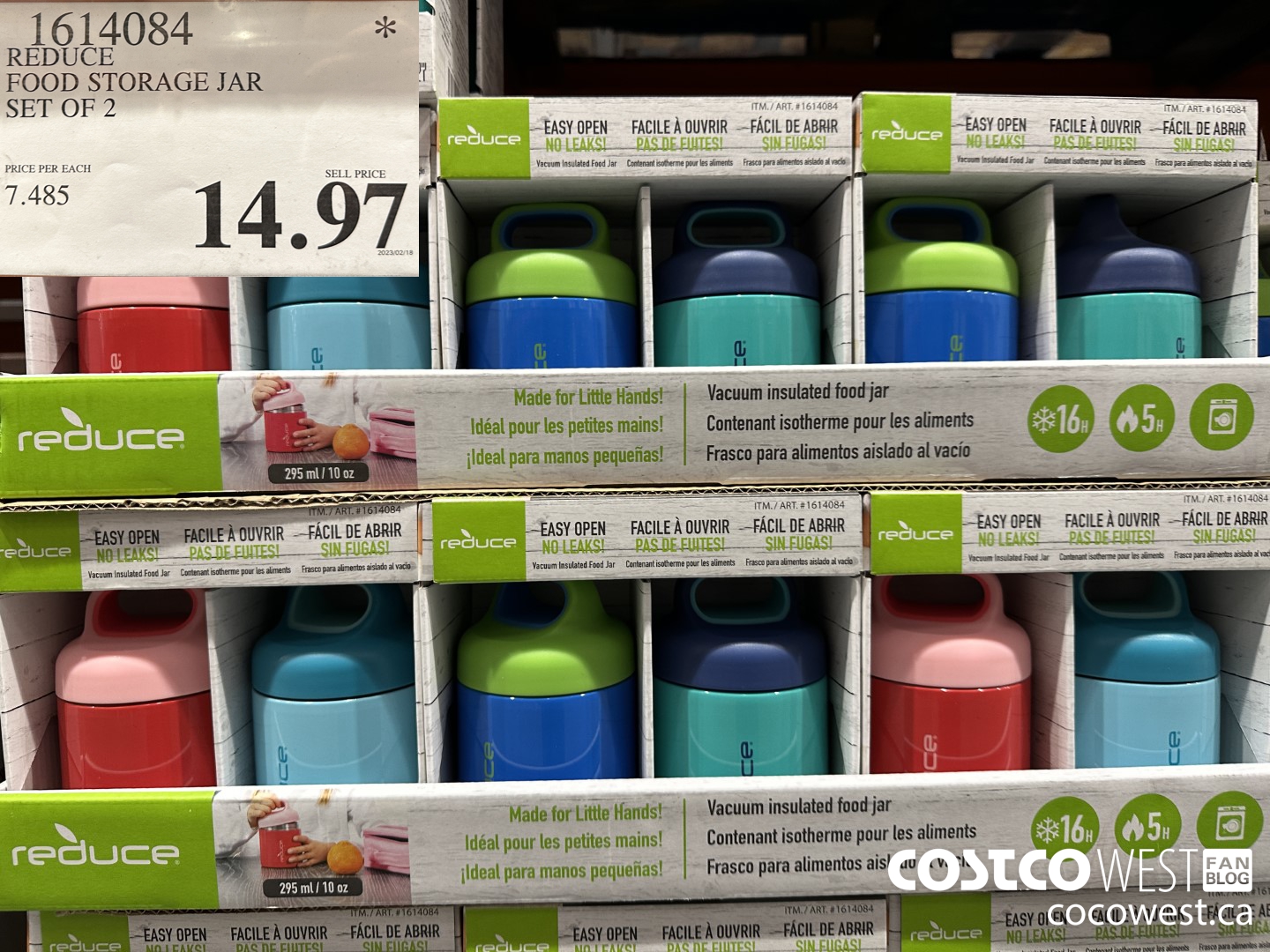 1614084 REDUCE FOOD STORAGE JAR SET OF 2 $14.97