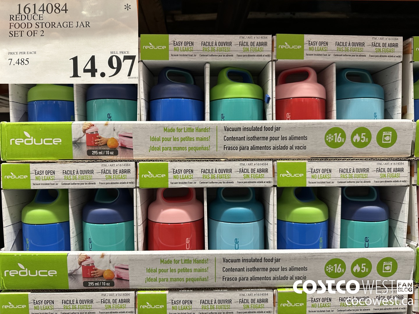 Costco] Reduce 295 mL (10 oz.) Kids Food Jar Set [stainless steel