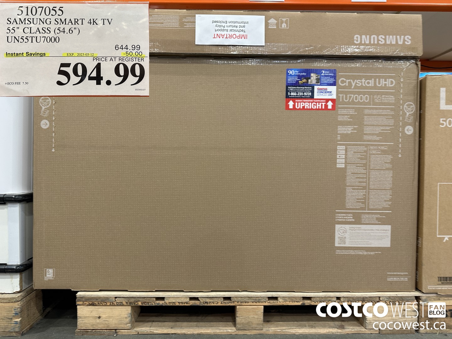 5107055 SAMSUNG SMART 4K TV 55