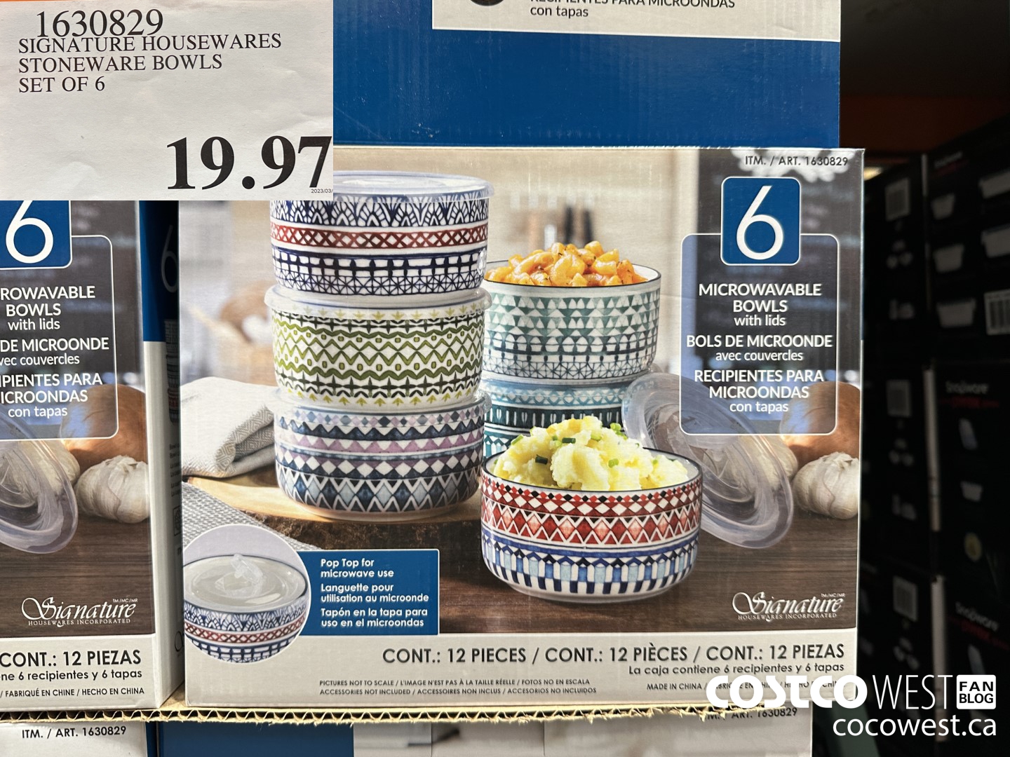 1630829 SIGNATURE HOUSEWARES STONEWARE BOWLS SET OF 6 $19.97