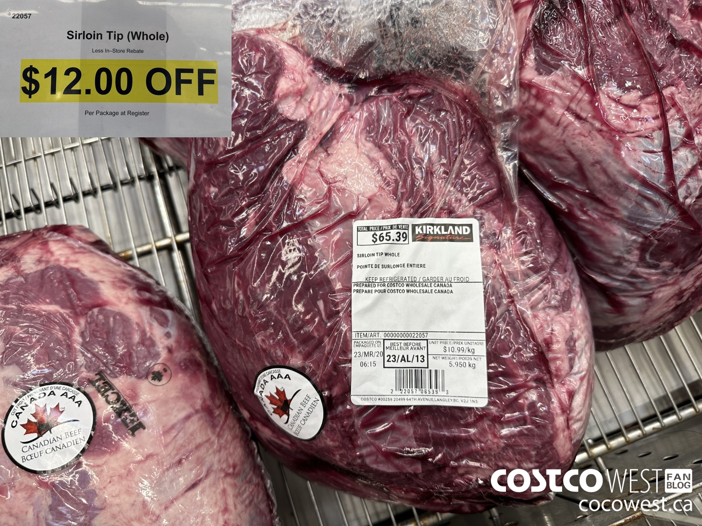 22057 SIRLOIN TIP WHOLE ($12.00 INSTANT SAVINGS)