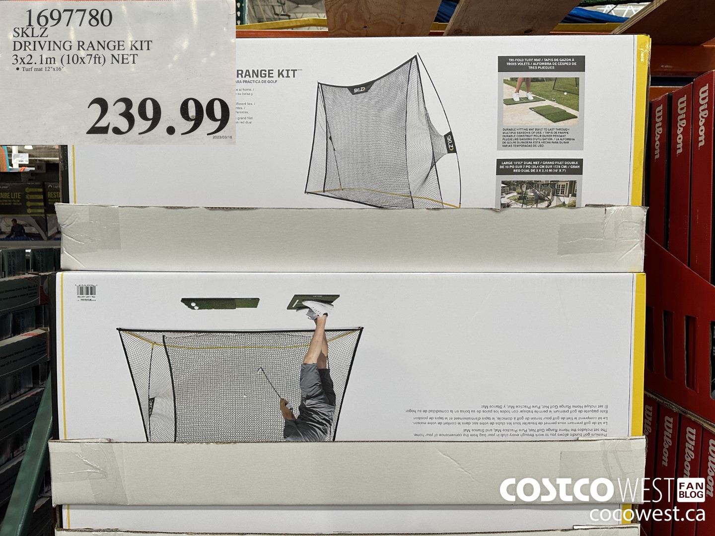 1697780 SKLZ DRIVING RANGE KIT 3 x 2.1m (10x7ft) NET  $239.99