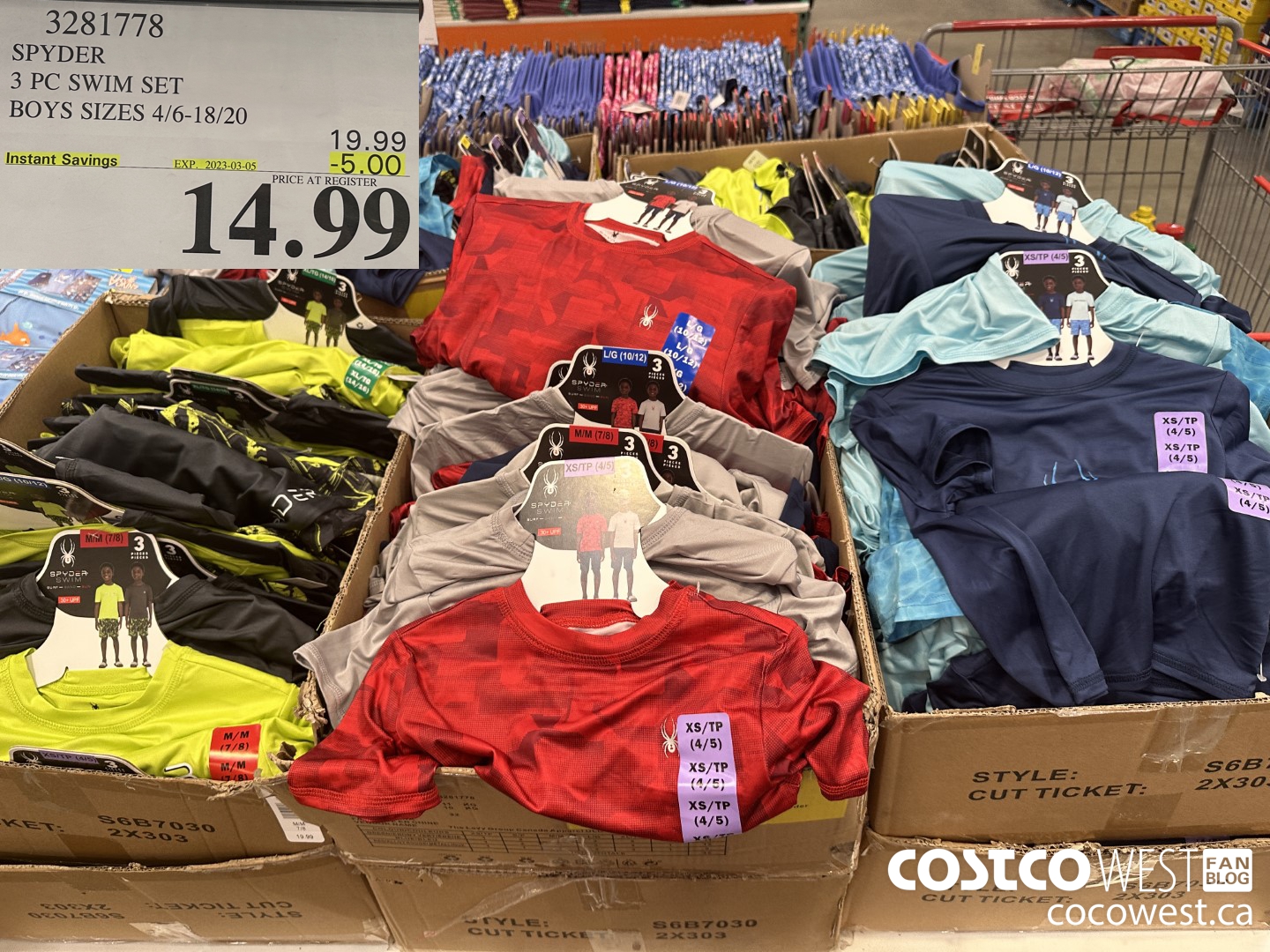 3281778 SPYDER 3 PC SWIM SET BOYS SIZES 4/6-18/20 ($5.00 INSTANT SAVINGS EXPIRES ON 2023-03-05) $14.99