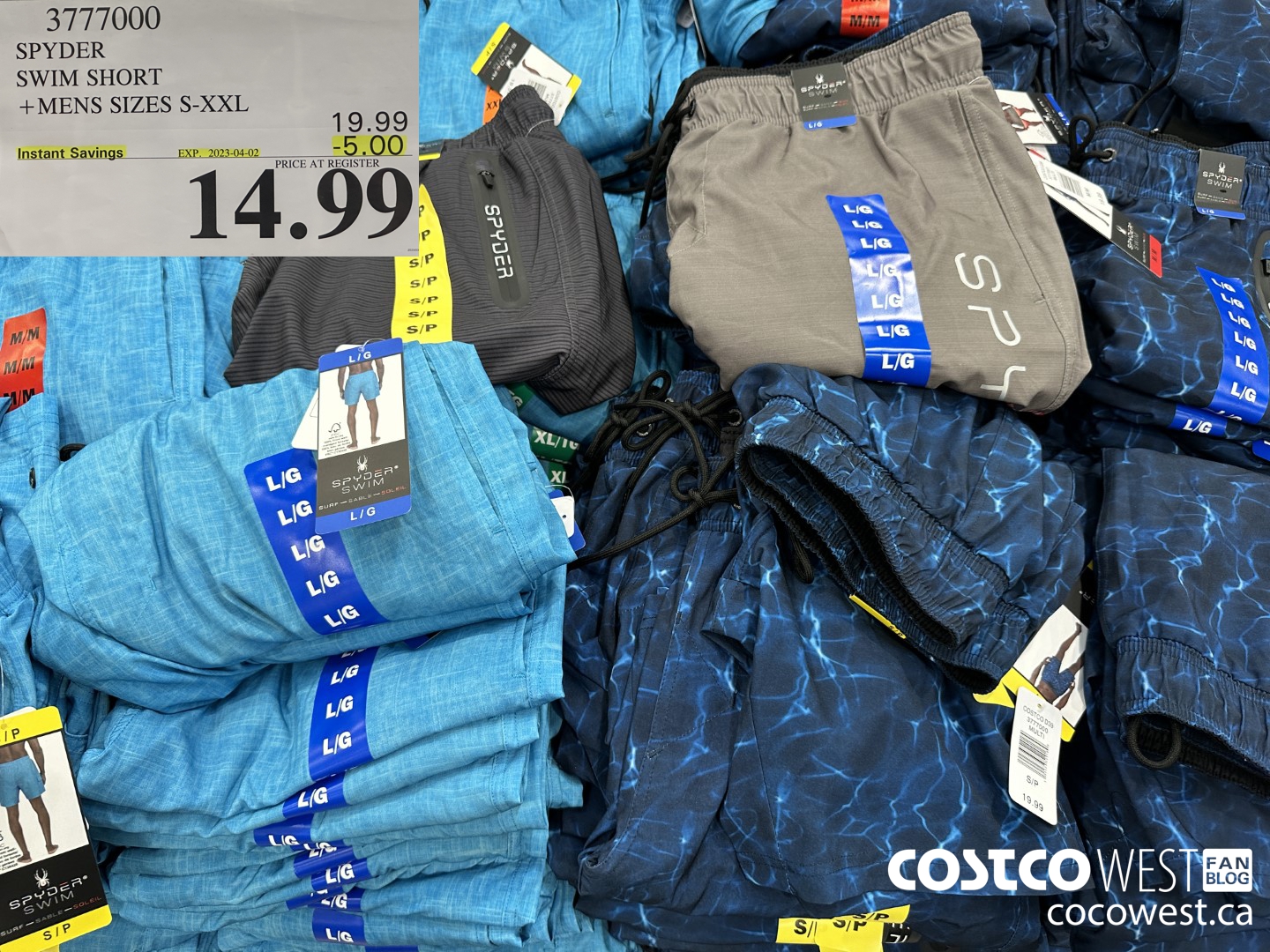 3777000 SPYDER SWIM SHORT MENS SIZES S-XXL ($5.00 INSTANT SAVINGS EXPIRES ON 2023-04-02) $14.99