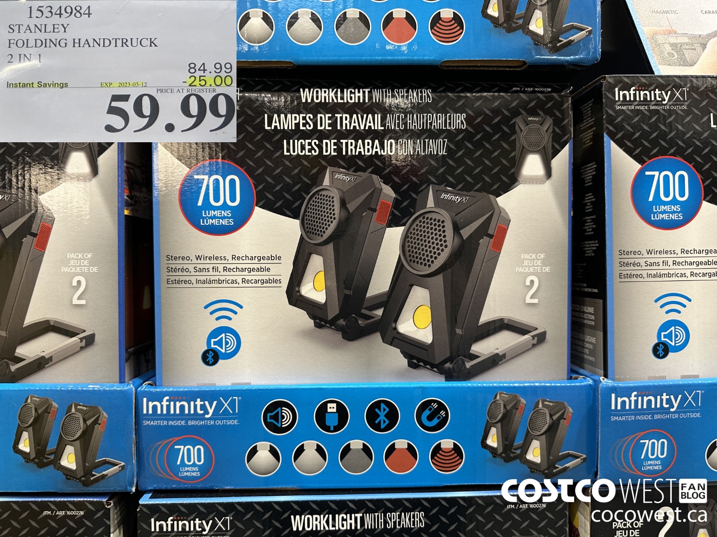 1534984 STANLEY FOLDING HANDTRUCK 2 IN 1  ($25.00 INSTANT SAVINGS EXPIRES ON 2023-03-12) $59.99