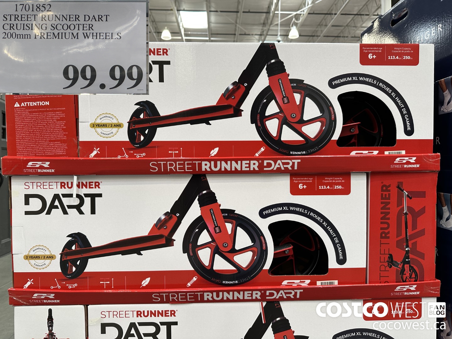 1701852 STREET RUNNER DART CRUISING SCOOTER 200MM PREMIUM WHEELS $99.99