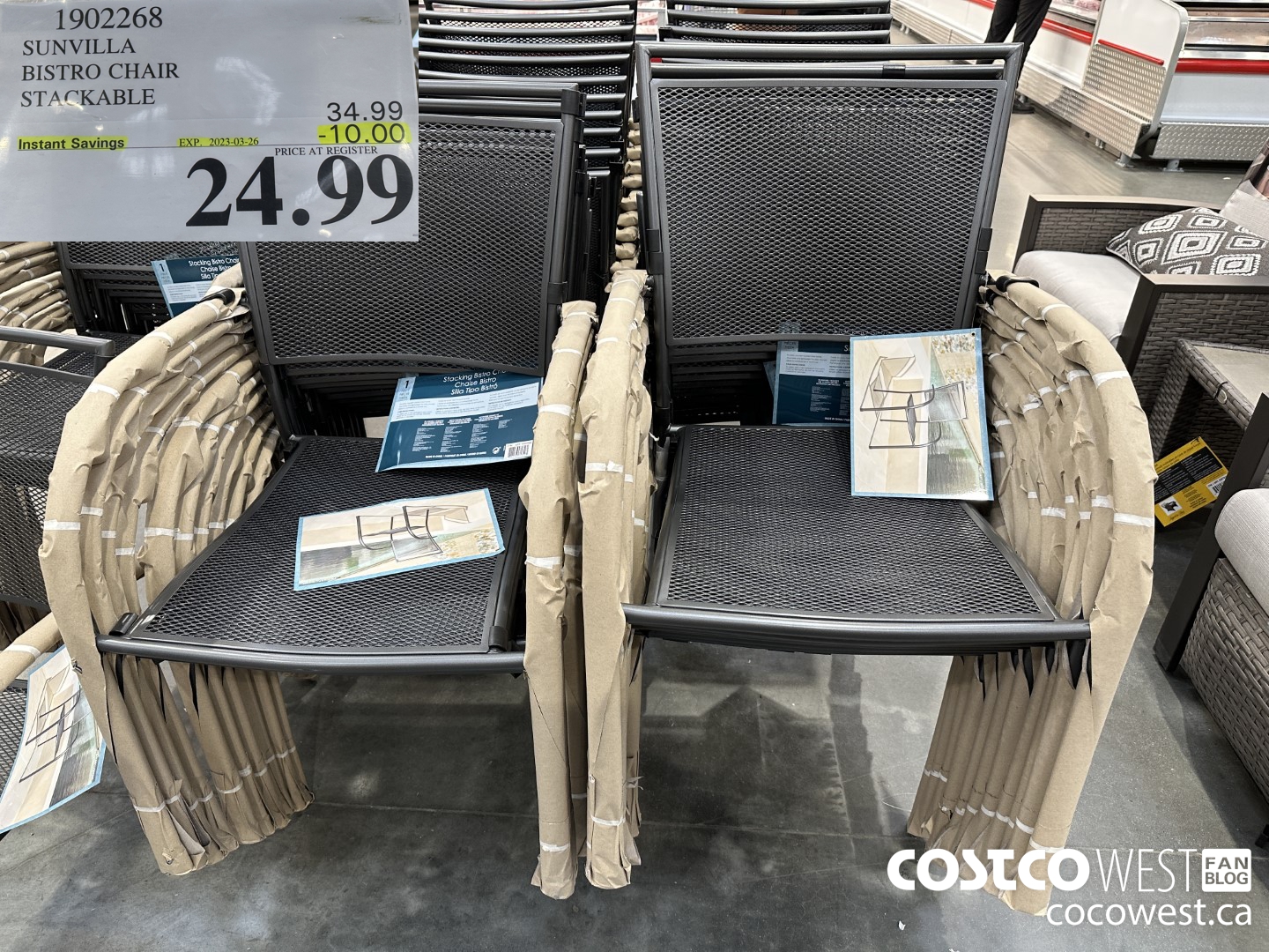 Stacking bistro chairs costco new arrivals