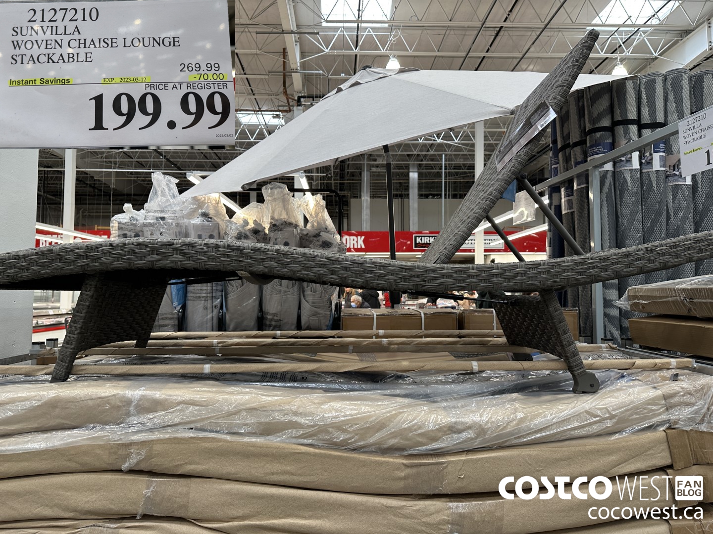 2127210 SUNVILLA WOVEN CHAISE LOUNGE STACKABLE ($70.00 INSTANT SAVINGS EXPIRES ON 2023-03-12) $199.99