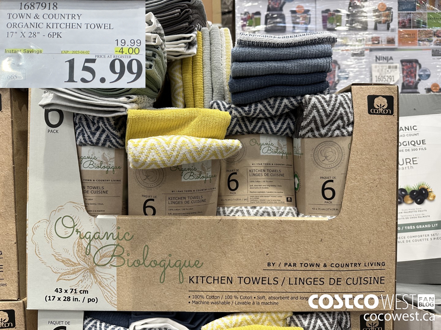 1687918 TOWN & COUNTRY ORAGANIC KITCHEN TOWEL 17