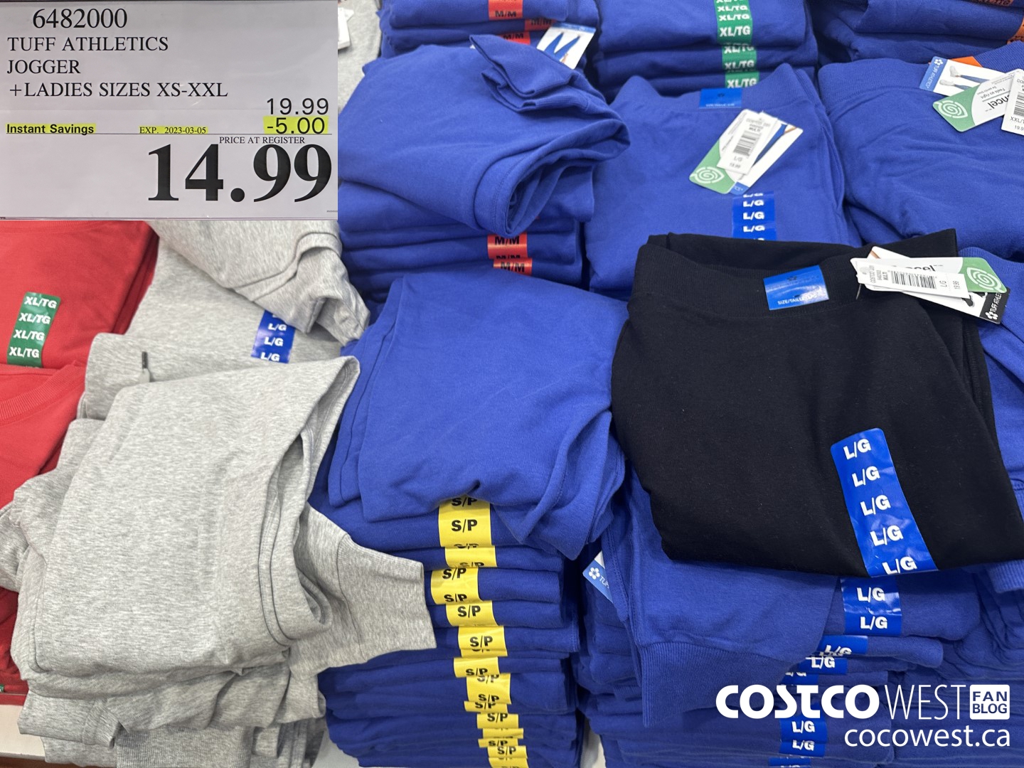 6482000 TUFF ATHLETICS JOGGER LADIES SIZES XS-XXL ($5.00 INSTANT SAVINGS EXPIRES ON 2023-03-05) $14.99