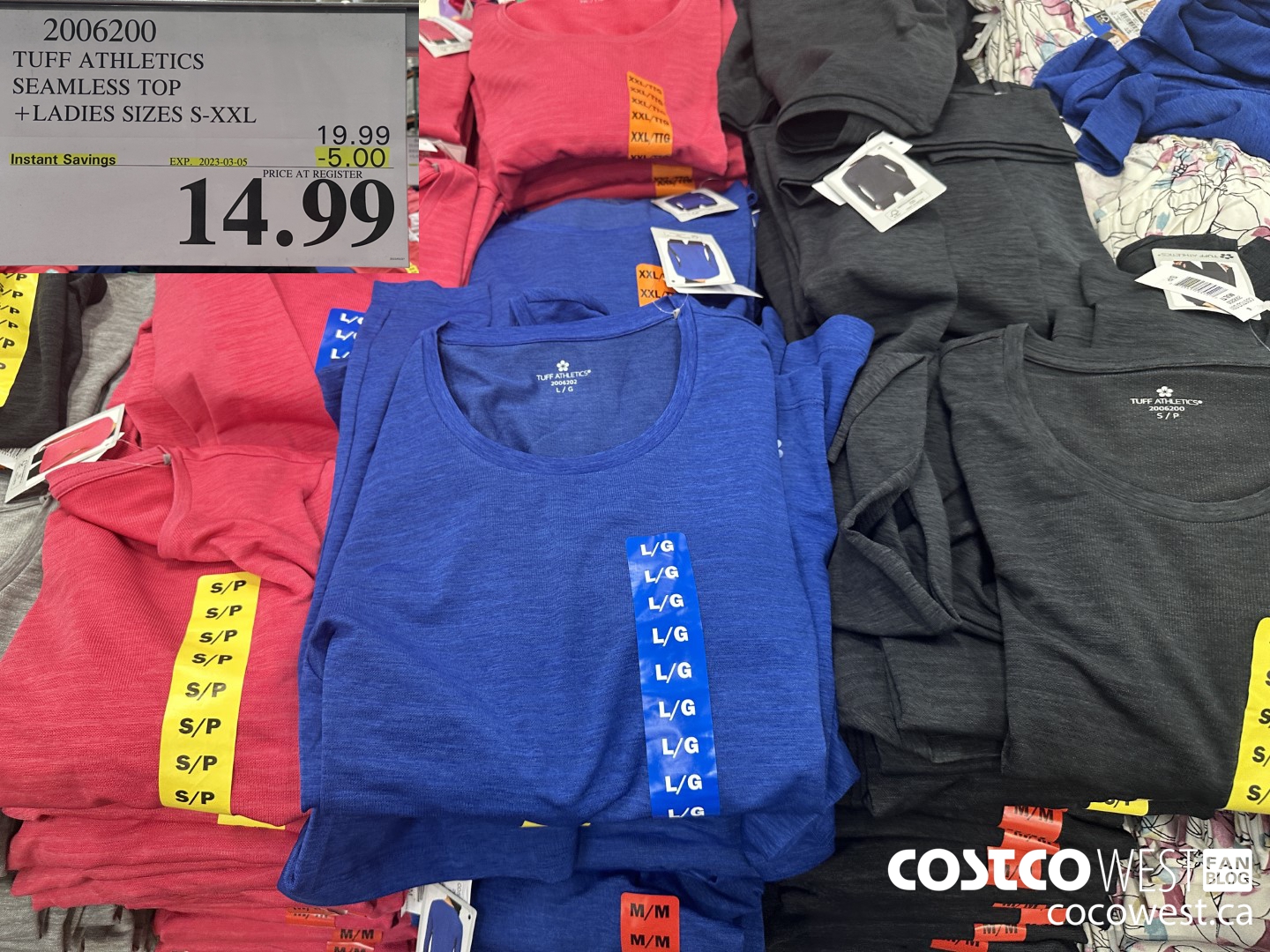 2006200 TUFF ATHLETICS SEAMLESS TOP LADIES SIZES S-XXL ($5.00 INSTANT SAVINGS EXPIRES ON 2023-03-05) $14.99