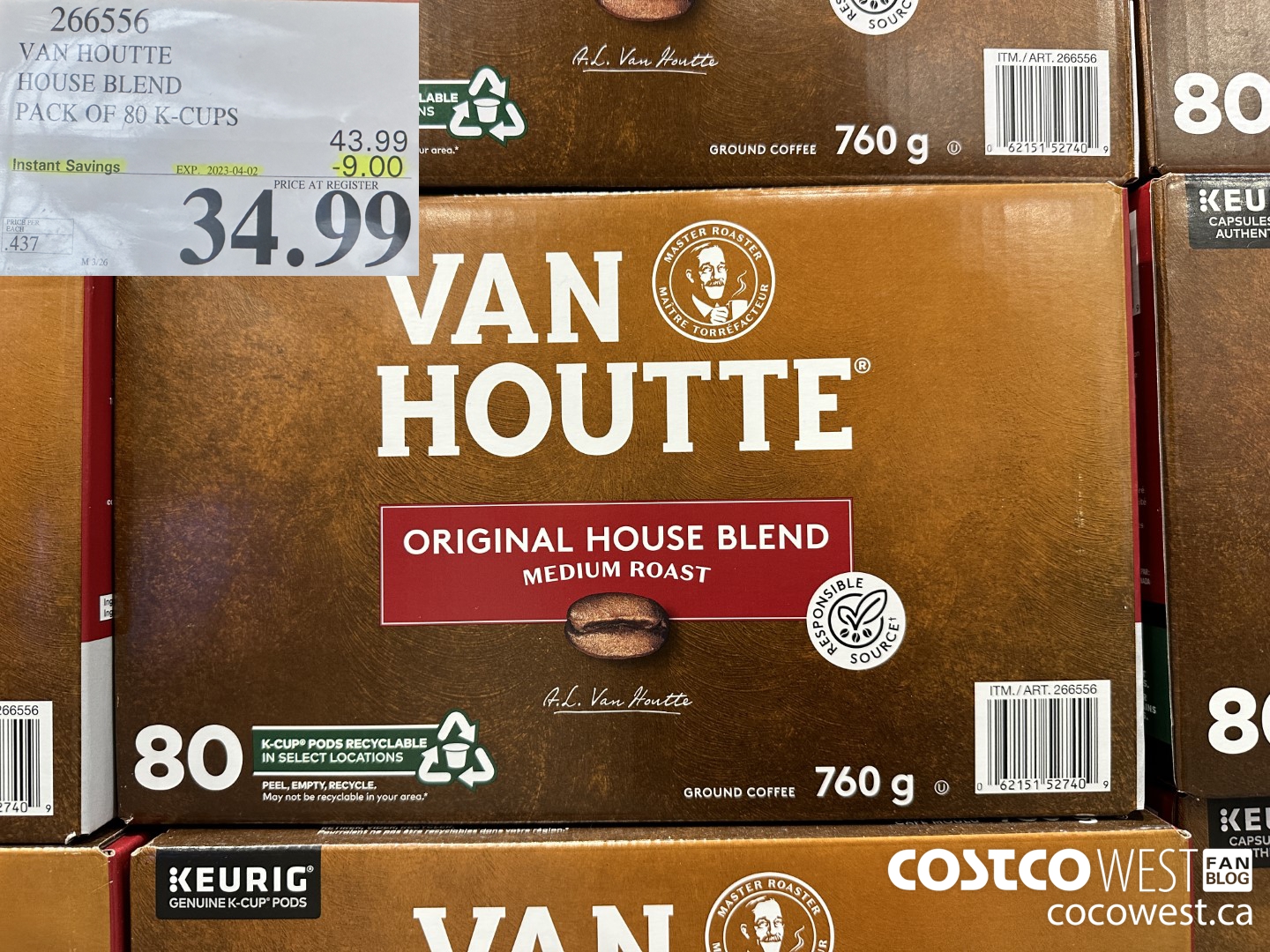 Van Houtte Original House Blend Coffee K-Cup Pods, 80-count