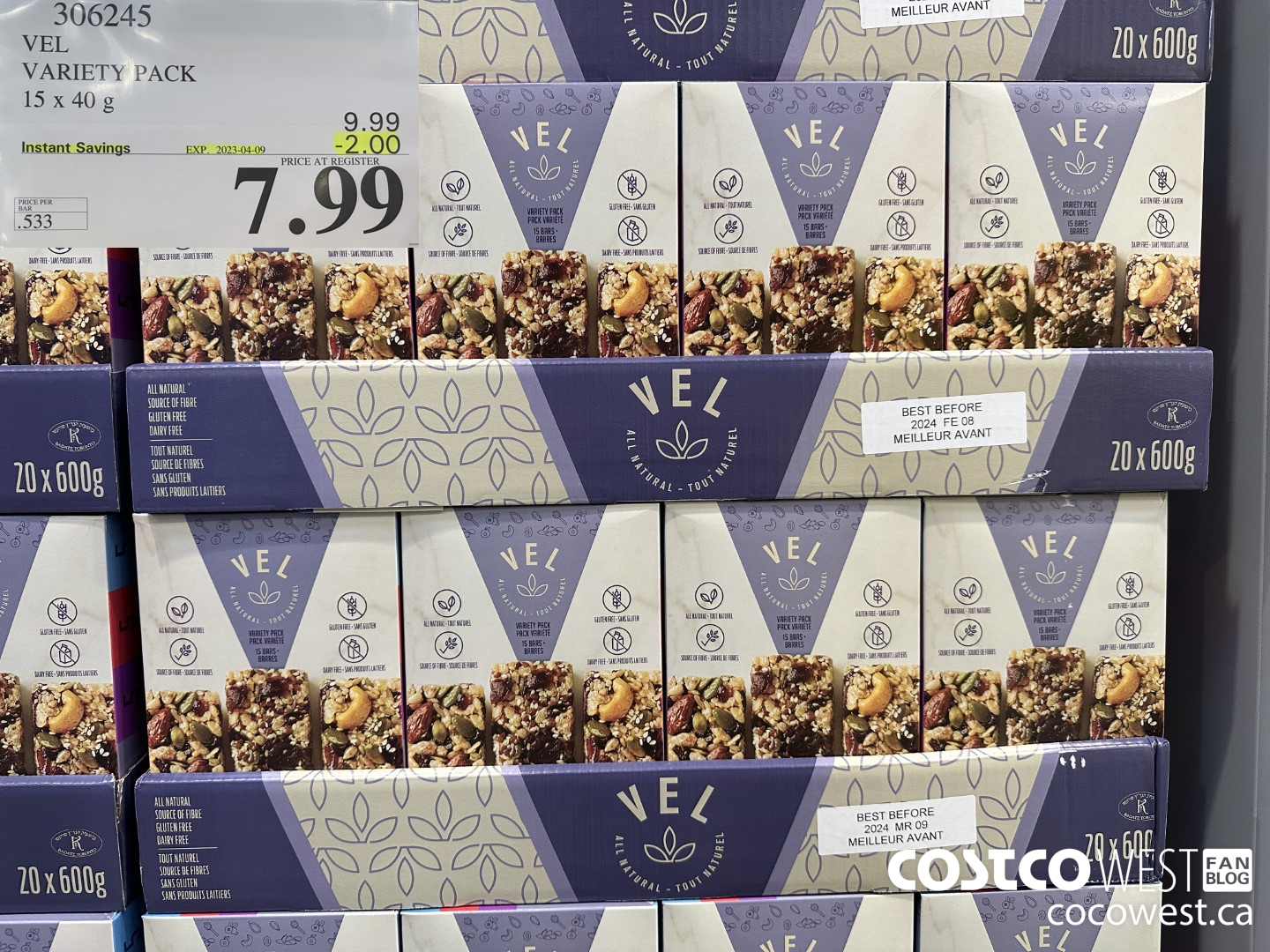 306245 VEL VARIETY PACK 15 x 40g ($2.00 INSTANT SAVINGS EXPIRES ON 2023-04-09) $7.99