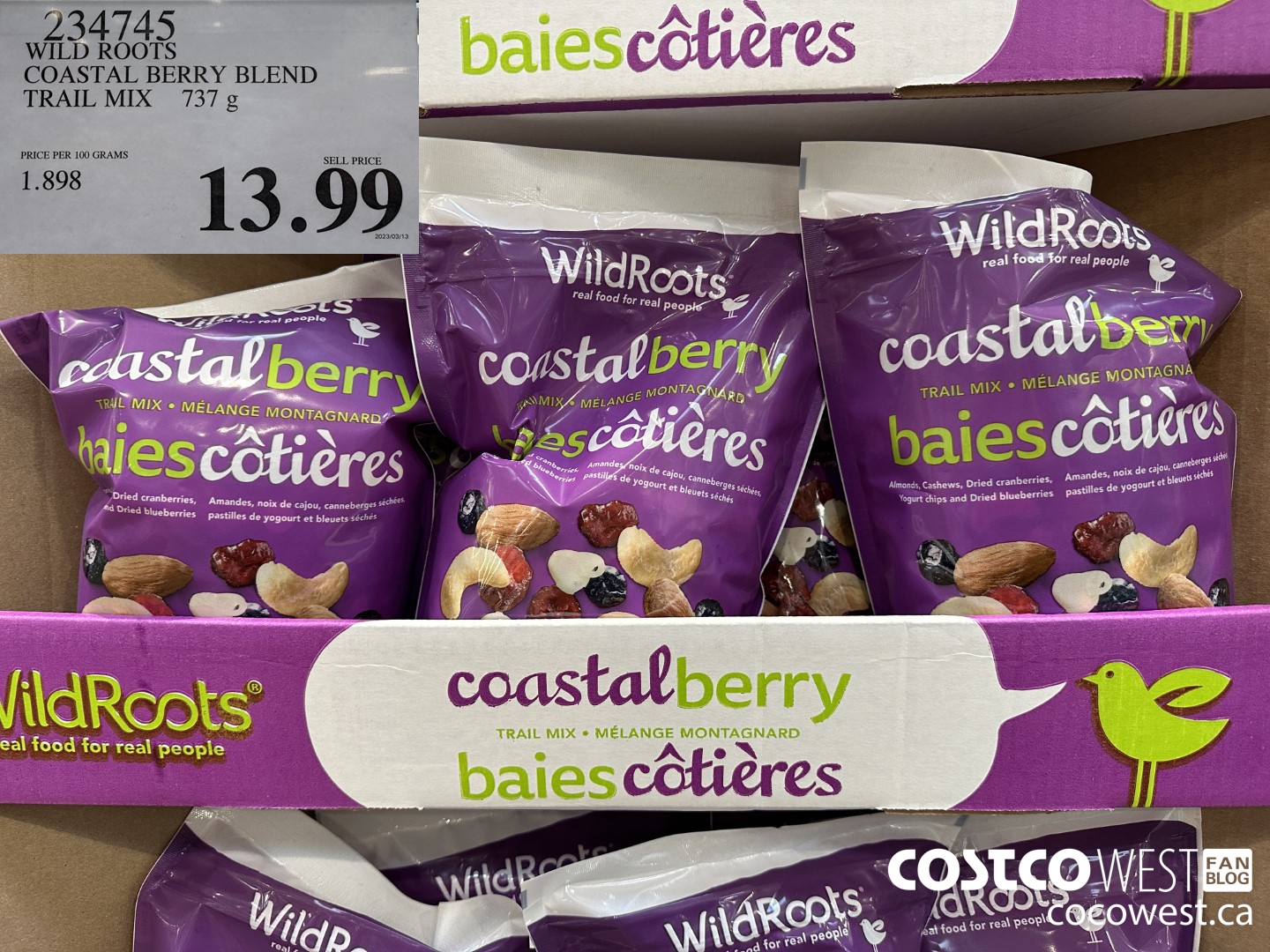 234745 WILD ROOTS COASTAL BERRY BLEND TAIL MIX 737 G $13.99