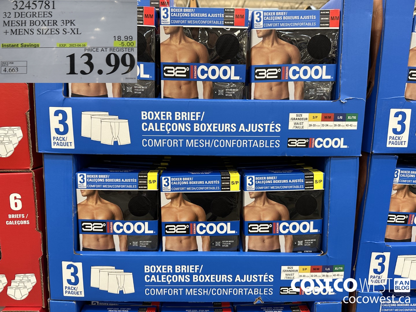 3245781 32 DEGREES MESH BOXER 3PK MENS SIZES S-XL ($5.00 INSTANT SAVINGS EXPIRES ON 2023-04-16) $13.99