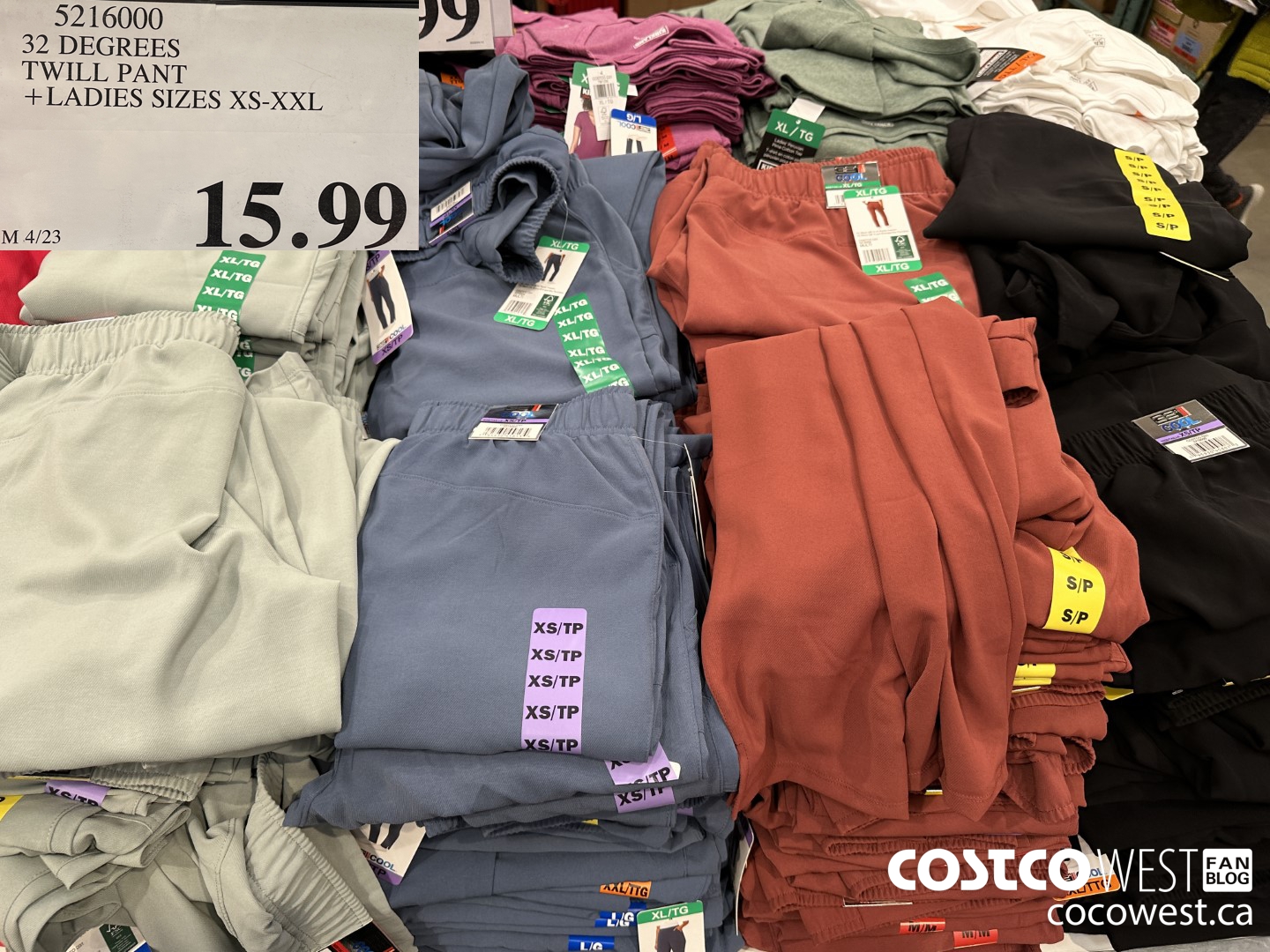 3103024 PARASUCO TWILL PANT LADIES SIZES 4 18 12 97 - Costco East Fan Blog