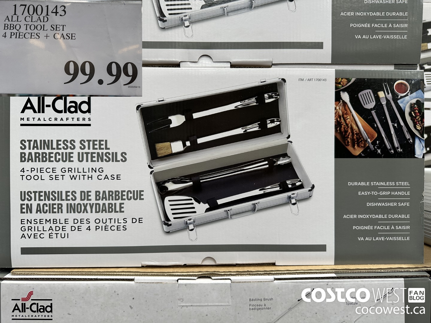 1700143 ALL CLAD BBQ TOOL SET 4 PIECES + CASE $99.99