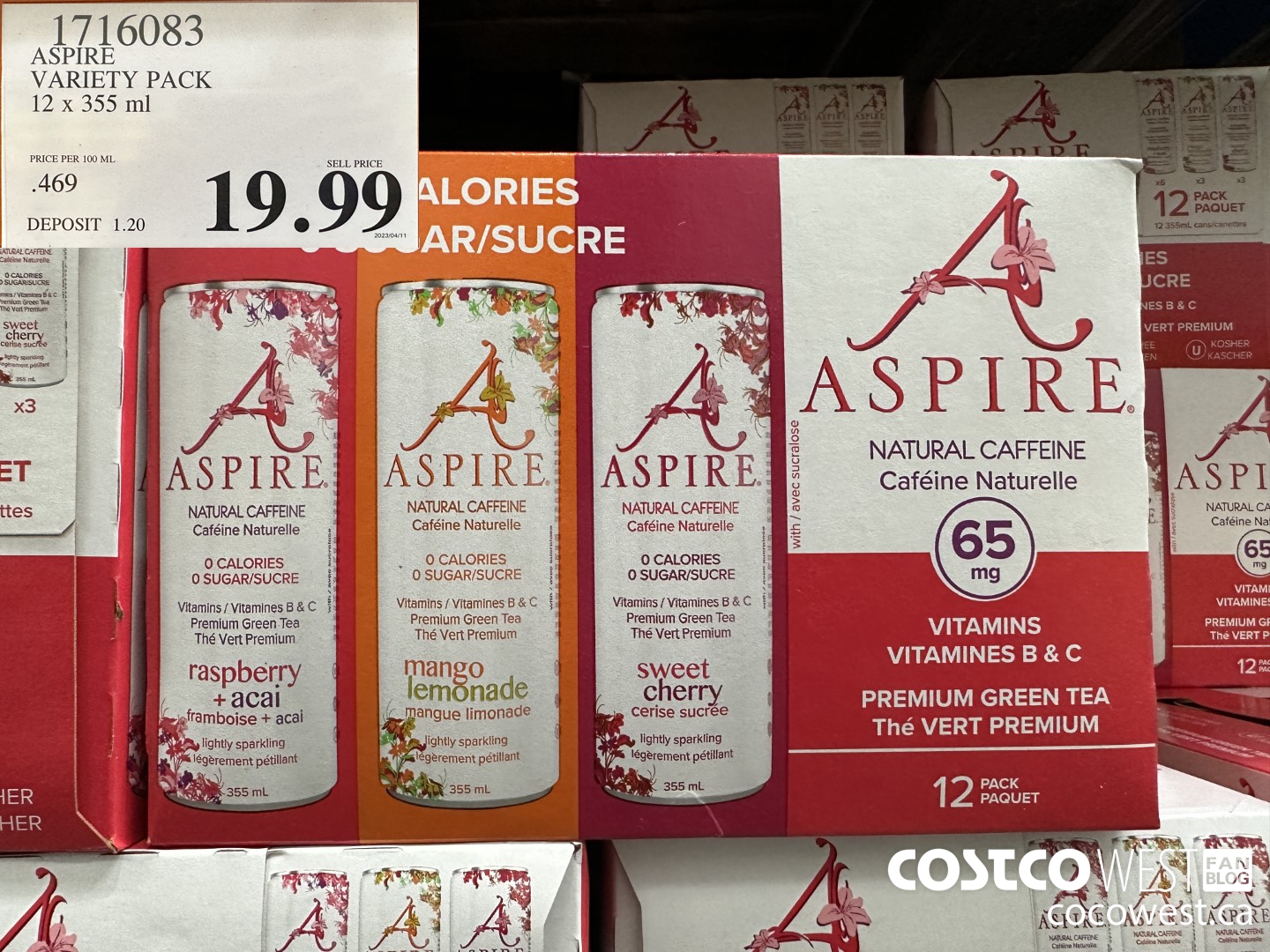 1716083 ASPIRE VARIETY PACK 12 X 355 ML $19.99