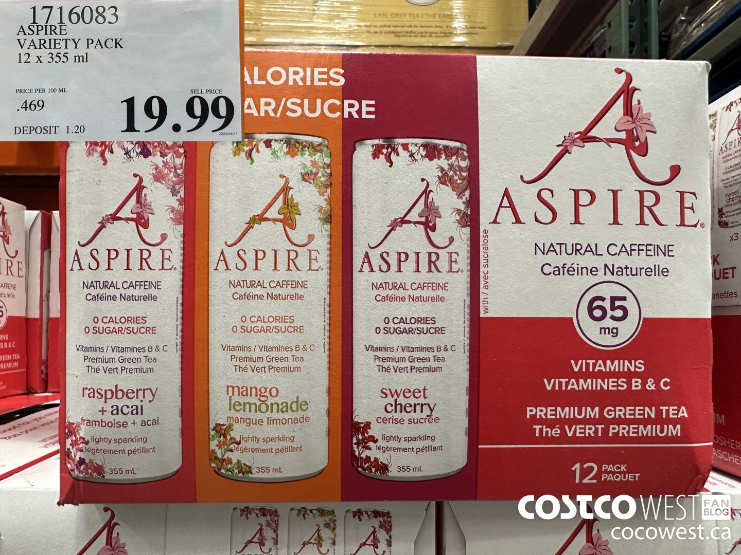 1716083 ASPIRE VARIETY PACK 12 X 355 ML $19.99