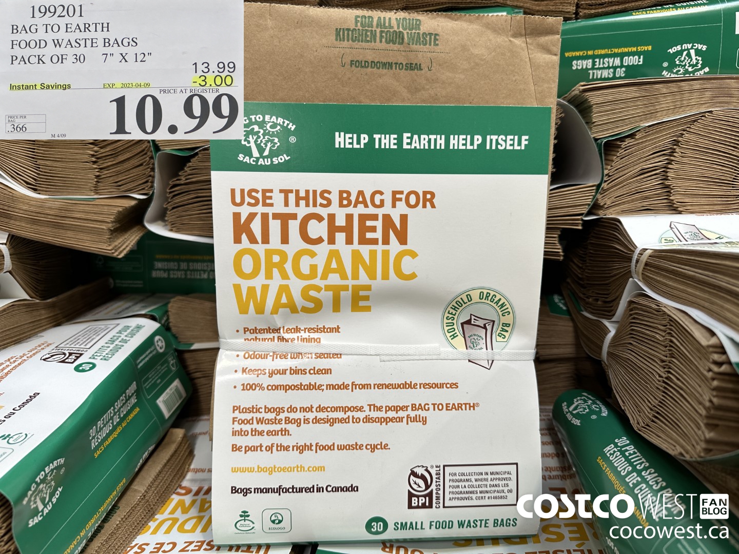 199201 BAG TO EARTH FOOD WASTE BAGS PACK OF 30 7