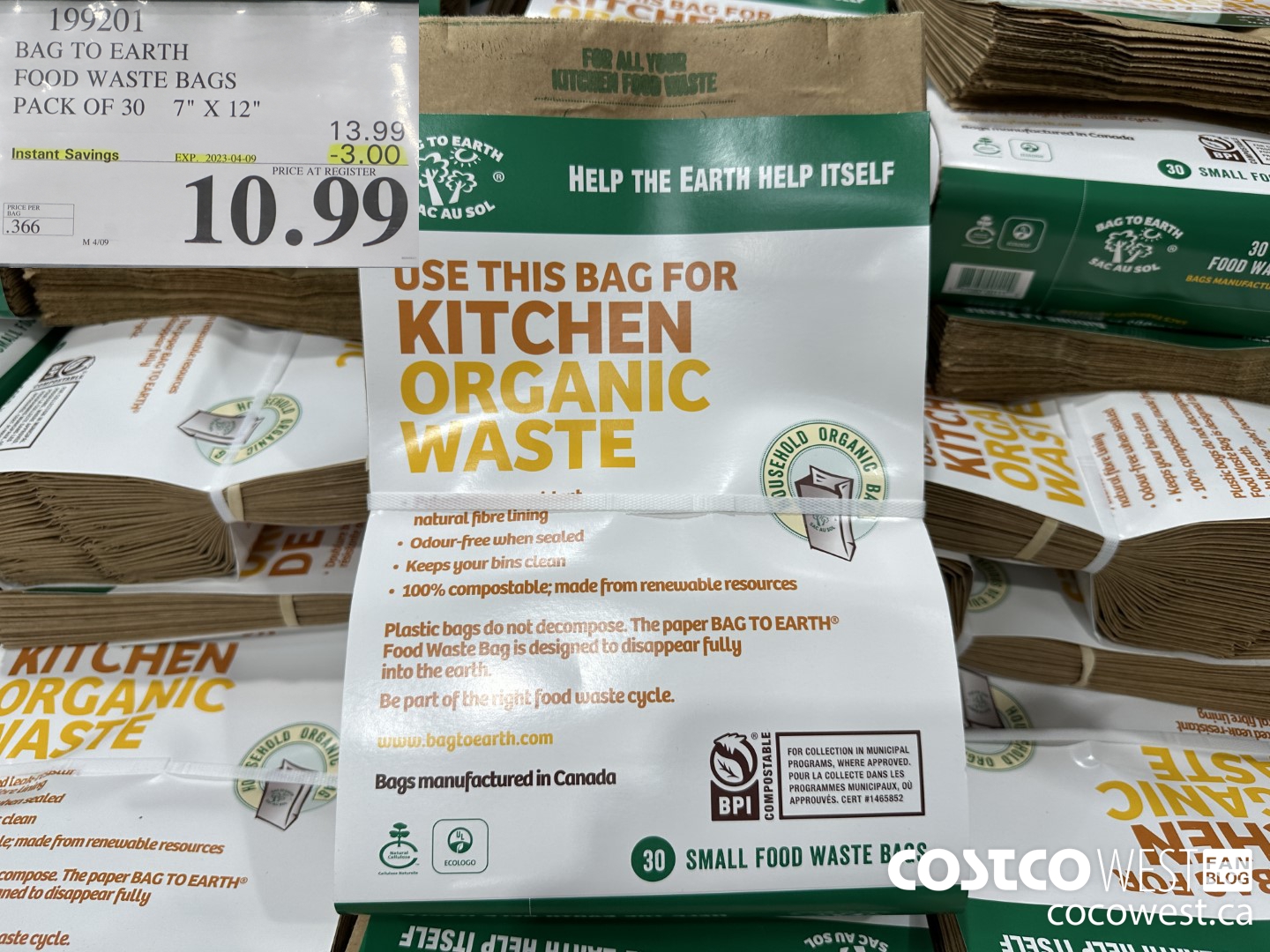 199201 BAG TO EARTH FOOD WASTE BAGS PACK OF 30 7