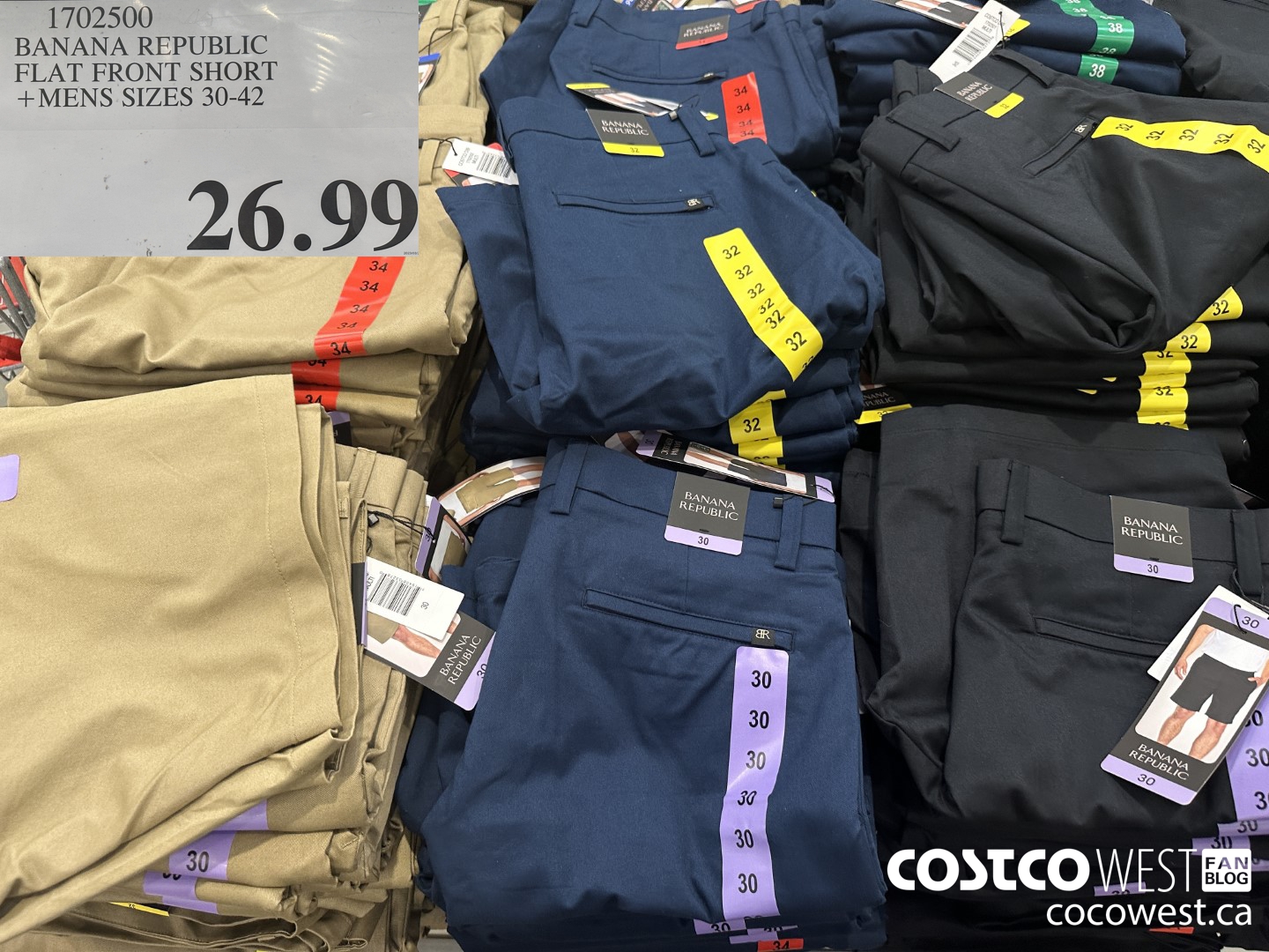 1702500 BANANA REPUBLIC FLAT FRONT SHORT MENS SIZES 30-42 $26.99