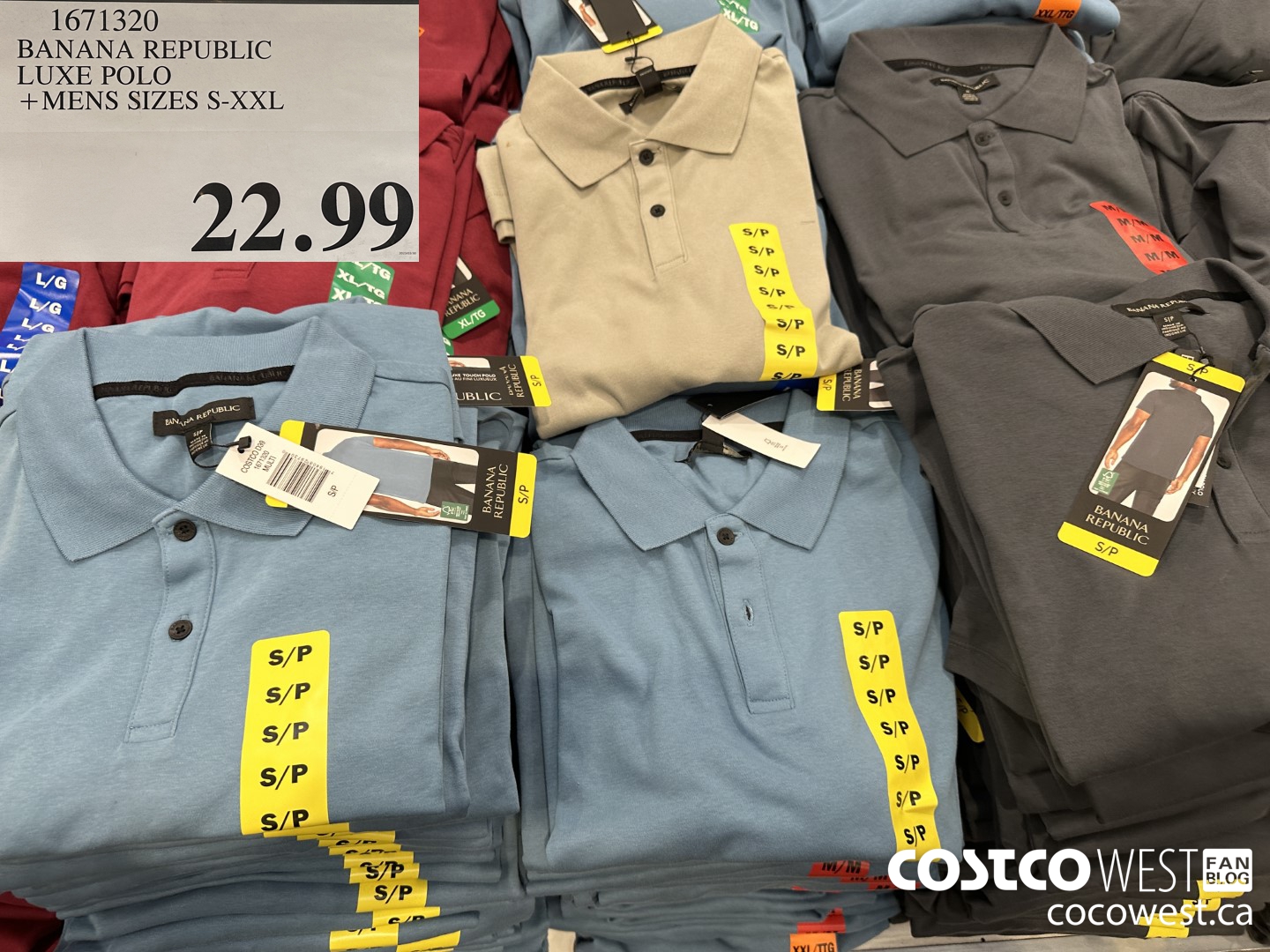 1671320 BANANA REPUBLIC LUXE POLO MENS SIZES S-XXL $22.99