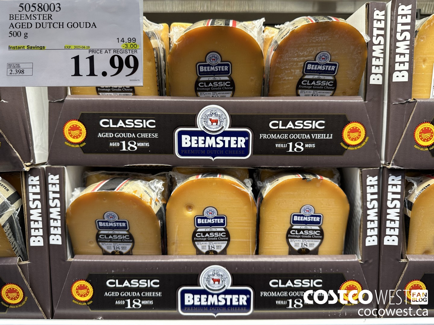 5058003 BEEMSTER AGED DUTCH GOUDA 500 g ($3.00 INSTANT SAVINGS EXPIRES ON 2023-04-19) $11.99
