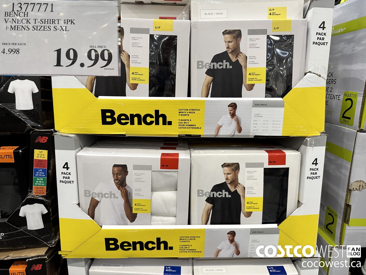 1377771 BENCH V-NECK T-SHIRT MENS SIZES S-XL $19.99