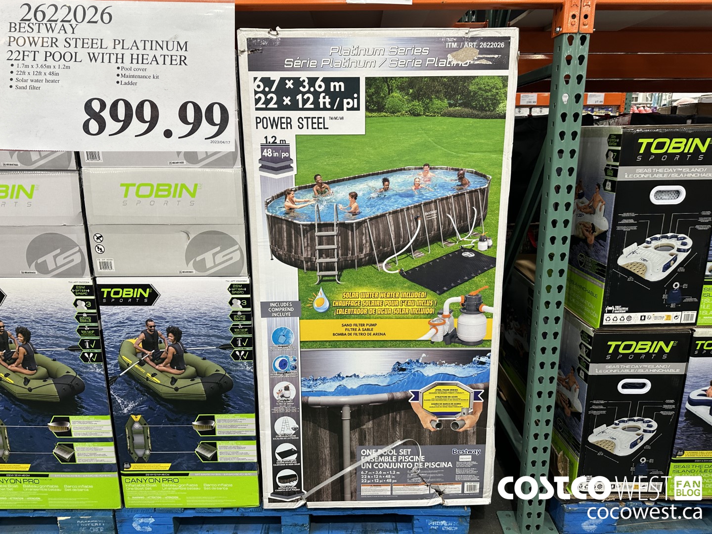 2622026 BESTWAY POWER STEEL PLATINUM 22FT POOL WITH HEATER $899.99