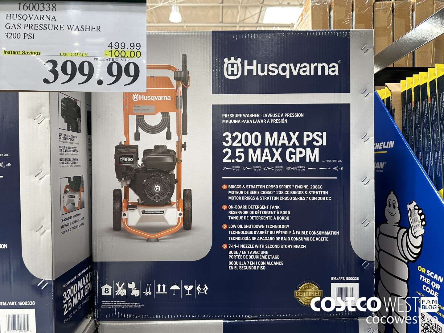 1600338 BRIGGS & STRATTON GAS PRESSURE WASHER 3200 PSI ($100.00 INSTANT SAVINGS EXPIRES ON 2023-04-30) $399.99