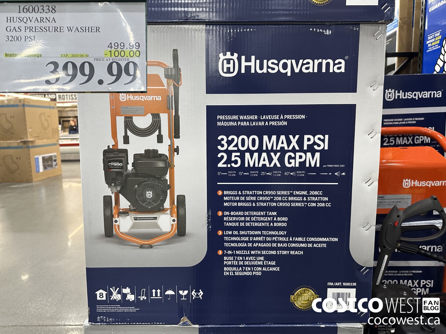 1600338 BRIGGS & STRATTON GAS PRESSURE WASHER 3200 PSI ($100.00 INSTANT SAVINGS EXPIRES ON 2023-04-30) $399.99