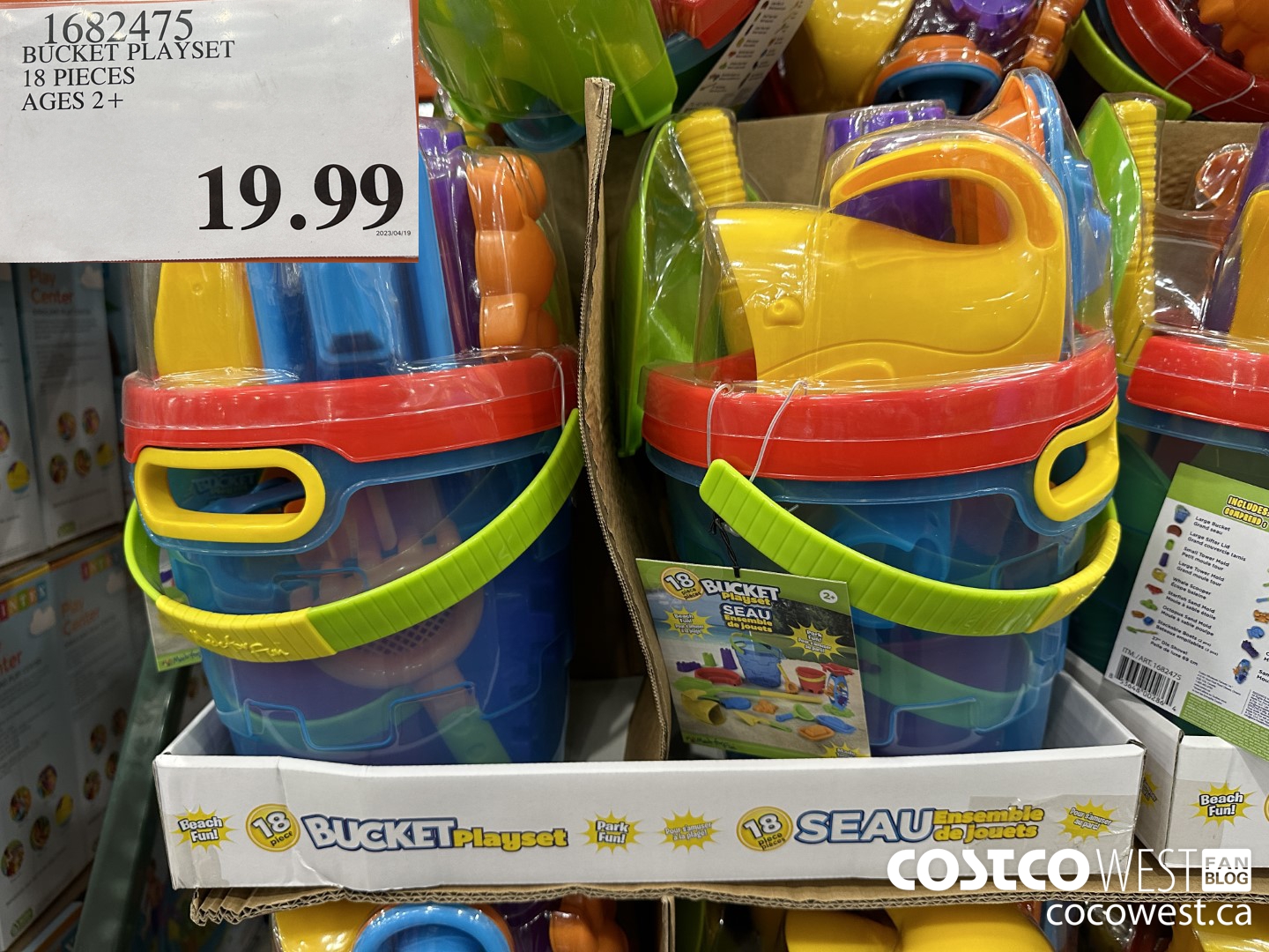 1682475 BUCKET PLAYSET 18 PIECES AGES 2+ $19.99