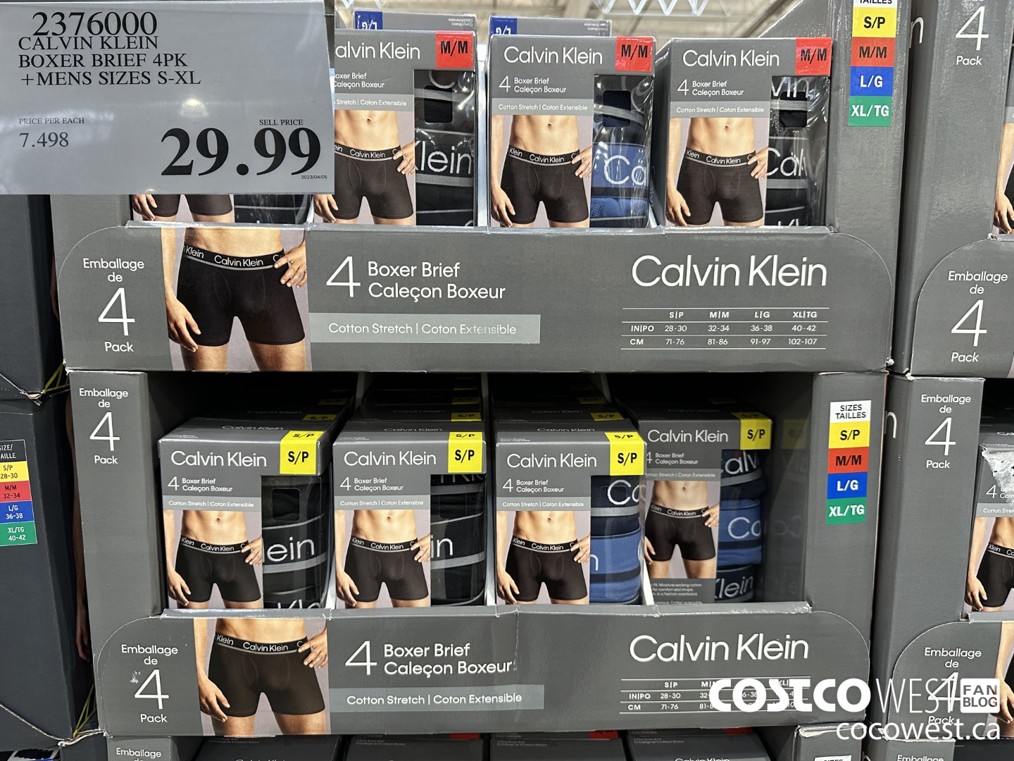 2376000 CALVIN KLEIN BOXERS 4 PACK MENS SIZES S-XL $29.99