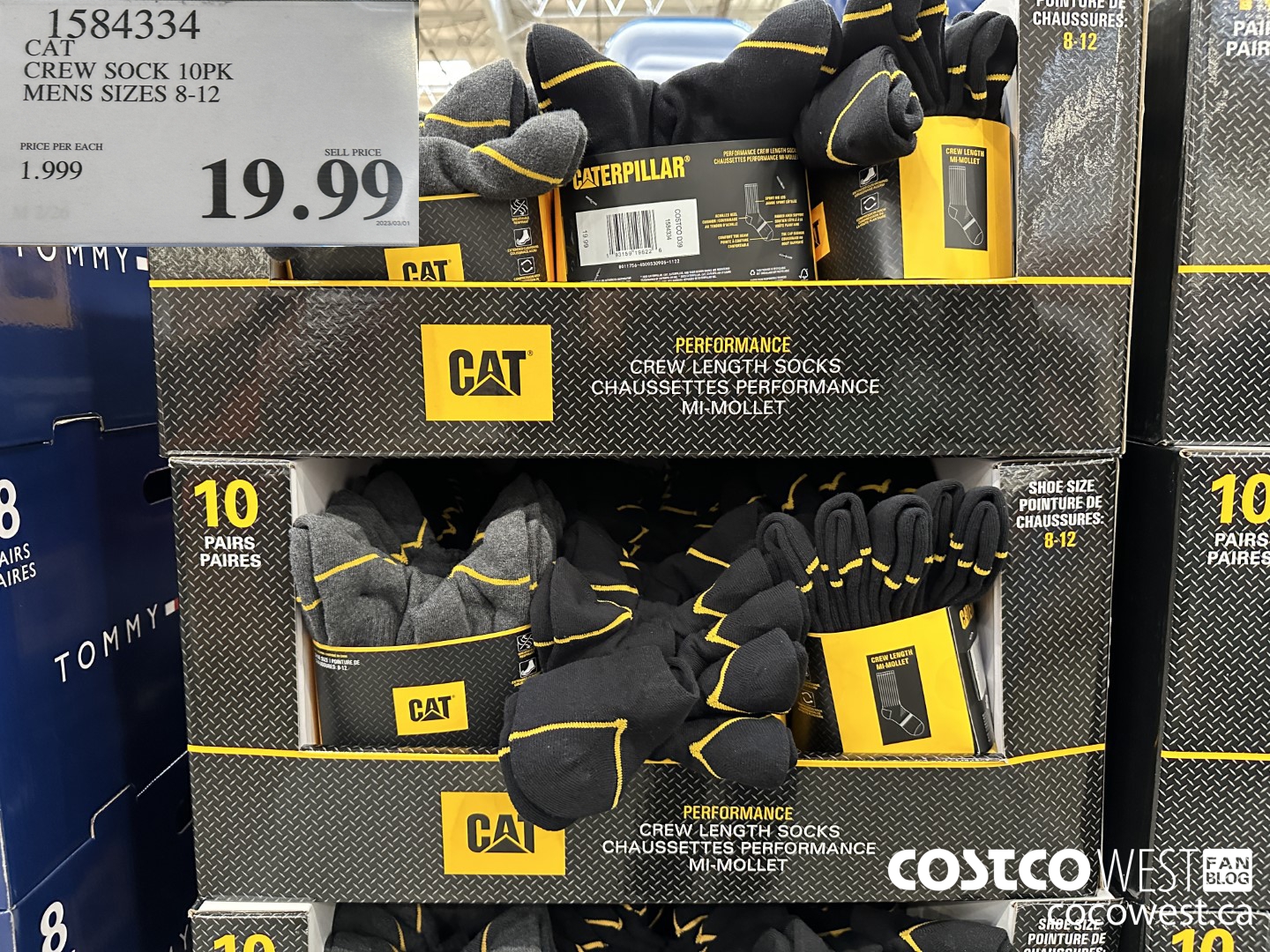 1584334 CAT CREW SOCK 10PK MENS SIZES 8-12 $19.99