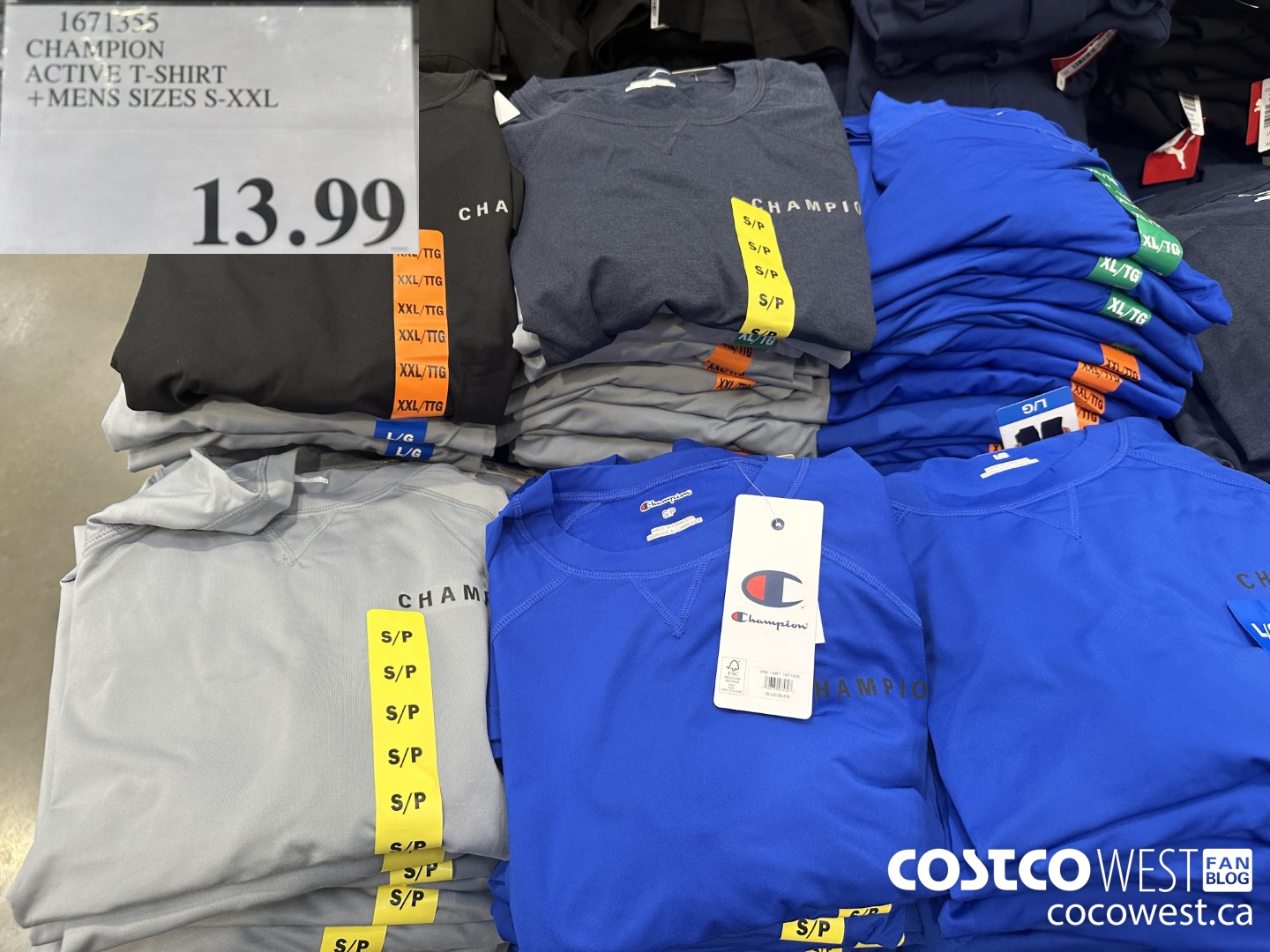 1671355 CHAMPION ACTIVE T-SHIRT MENS SIZES S-XXL $13.99