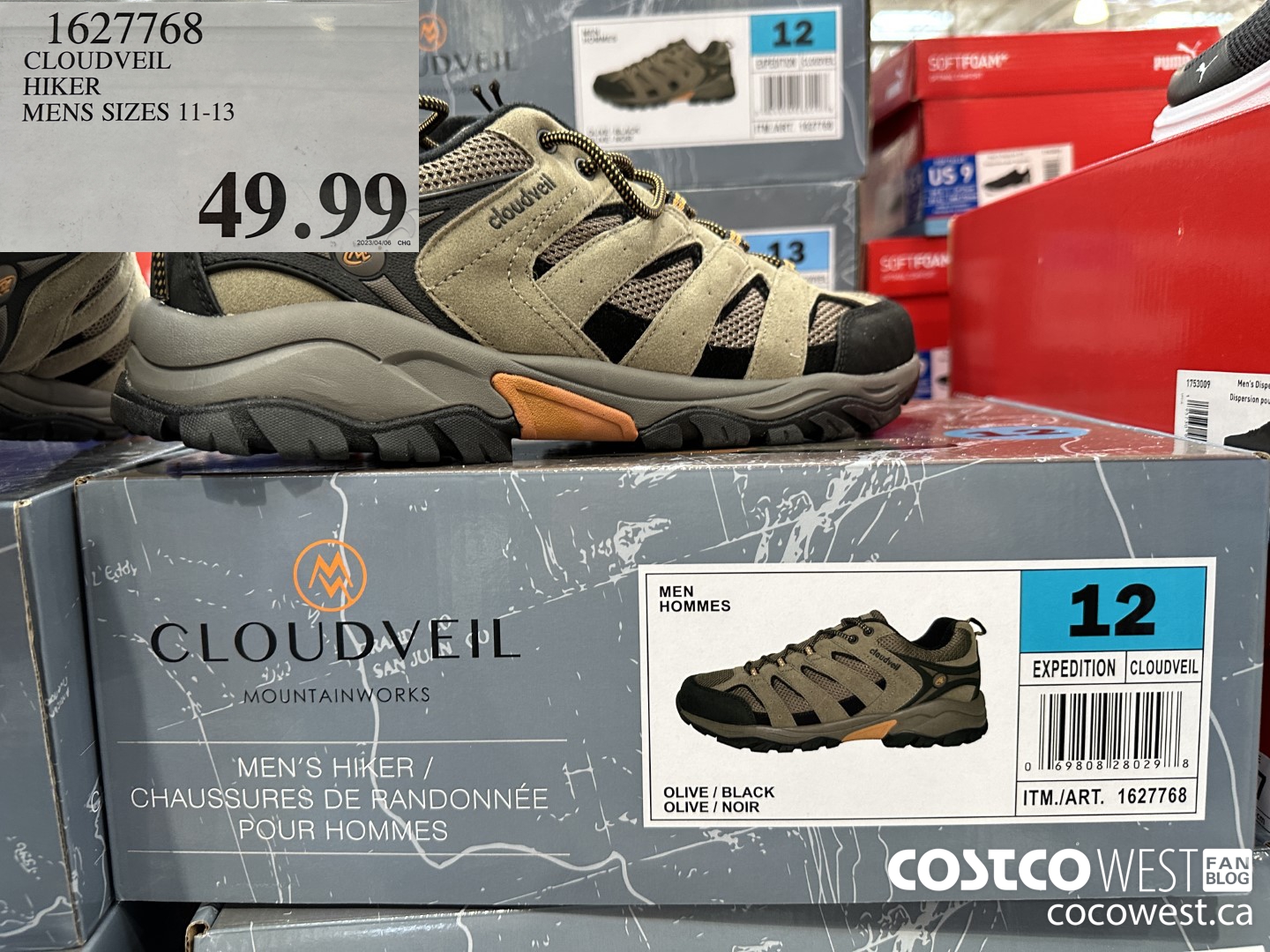 1627768 CLOUDVEIL HIKER MENS SIZES 11-13  $49.99